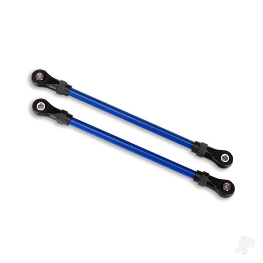 Traxxas Suspension links, Front lower, Blue (2 pcs) (5x104mm, powder coated Steel) (assembled with hollow balls) (for use with #8140X TRX-4 Long Arm Lift Kit)