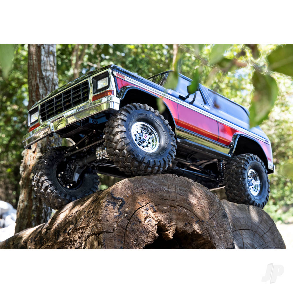 Traxxas TRX-4 1979 Ford Bronco 1:10 4X4 Electric RTD All-Terrain Crawler, Red (+ TQ 2-ch, XL-5 HV, Titan 550, Clipless Body)-8