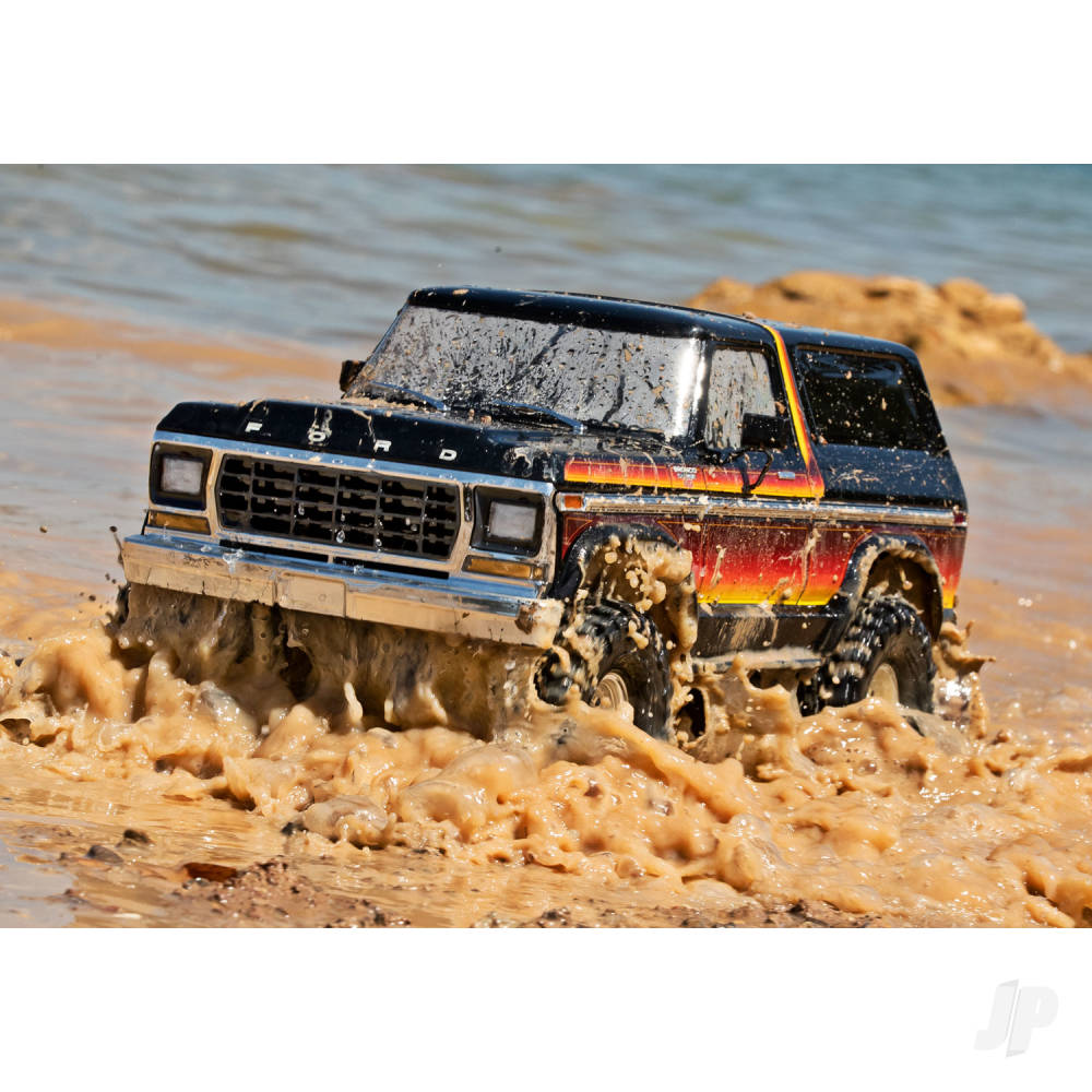 Traxxas TRX-4 1979 Ford Bronco 1:10 4X4 Electric RTD All-Terrain Crawler, Red (+ TQ 2-ch, XL-5 HV, Titan 550, Clipless Body)-11