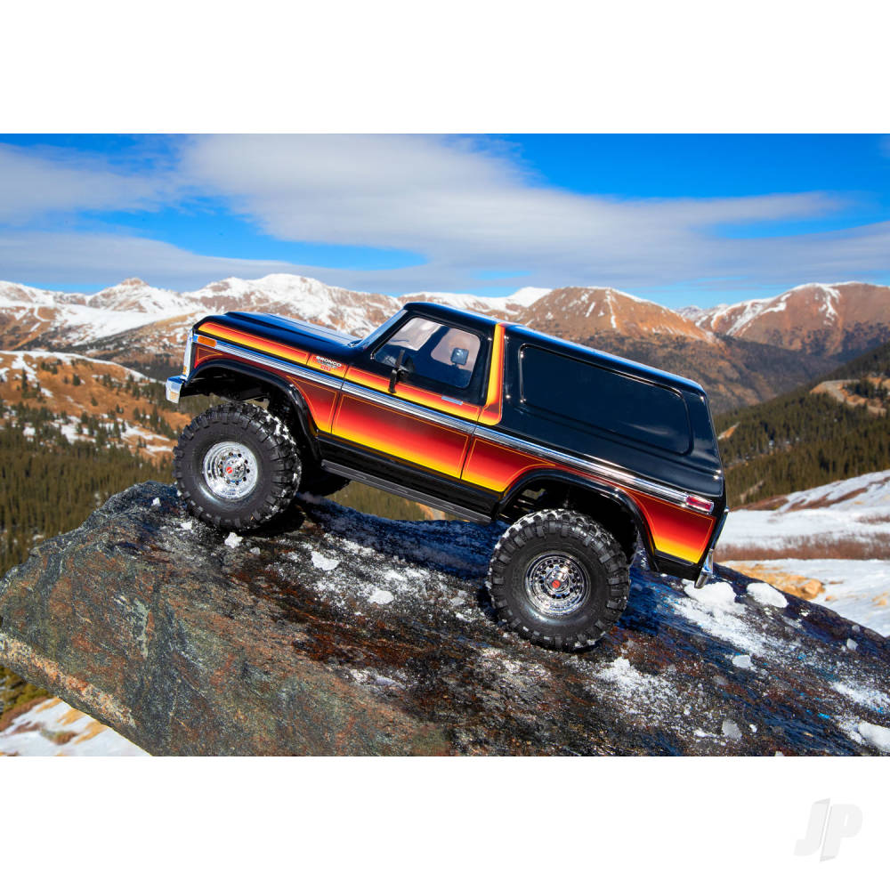 Traxxas TRX-4 1979 Ford Bronco 1:10 4X4 Electric RTD All-Terrain Crawler, Red (+ TQ 2-ch, XL-5 HV, Titan 550, Clipless Body)-12