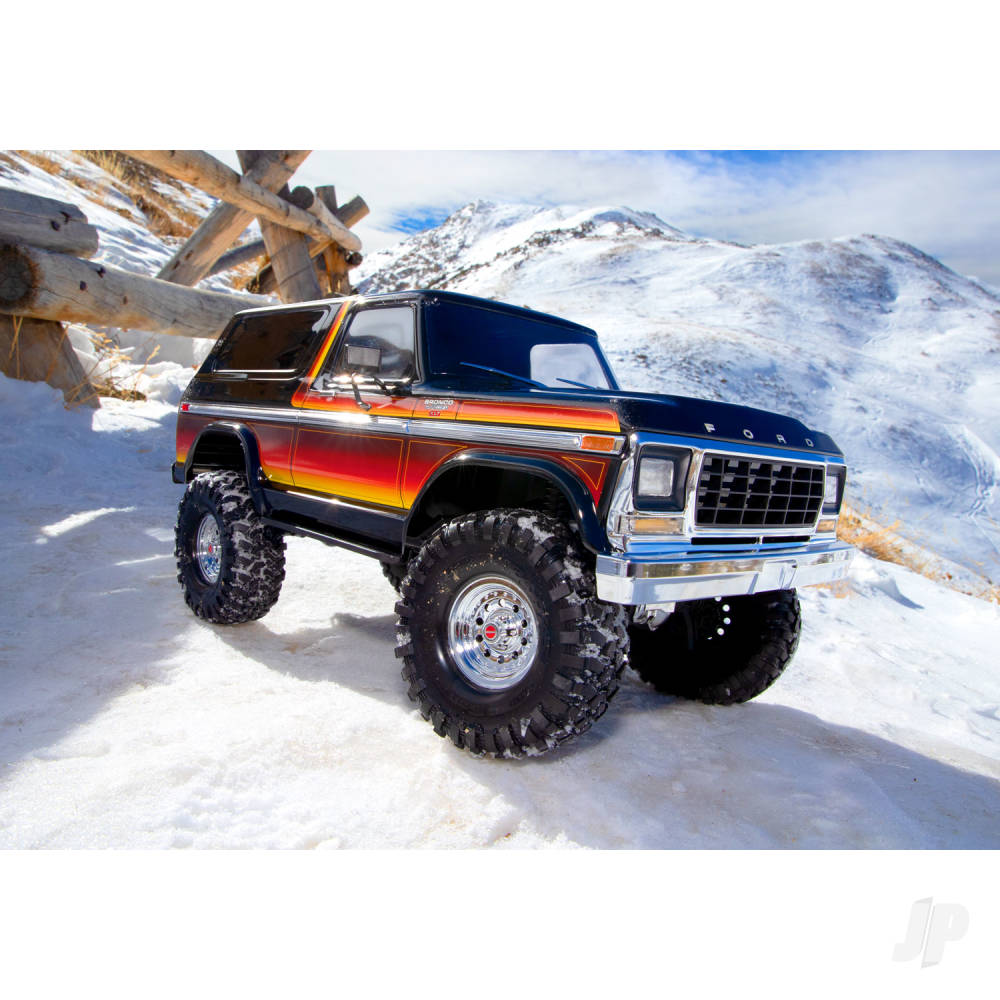 Traxxas TRX-4 1979 Ford Bronco 1:10 4X4 Electric RTD All-Terrain Crawler, Red (+ TQ 2-ch, XL-5 HV, Titan 550, Clipless Body)-13