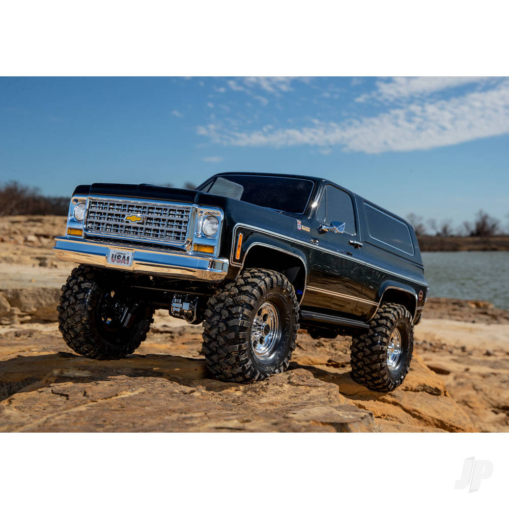 Traxxas TRX-4 1979 Chevy Blazer 1:10 4X4 Electric All-Terrain Crawler, Black (+ TQ 2-ch, XL-5 HV, Titan 550, Clipless Body)-8