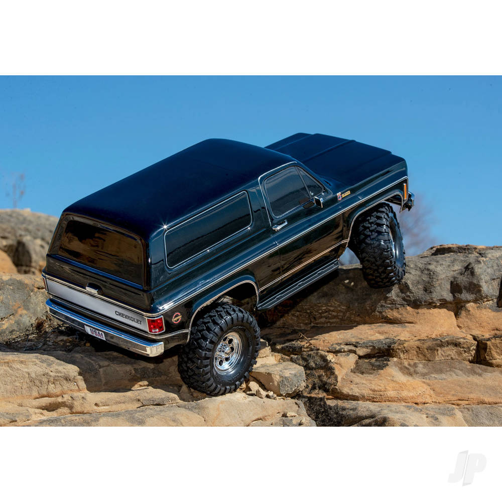 Traxxas TRX-4 1979 Chevy Blazer 1:10 4X4 Electric All-Terrain Crawler, Black (+ TQ 2-ch, XL-5 HV, Titan 550, Clipless Body)-9