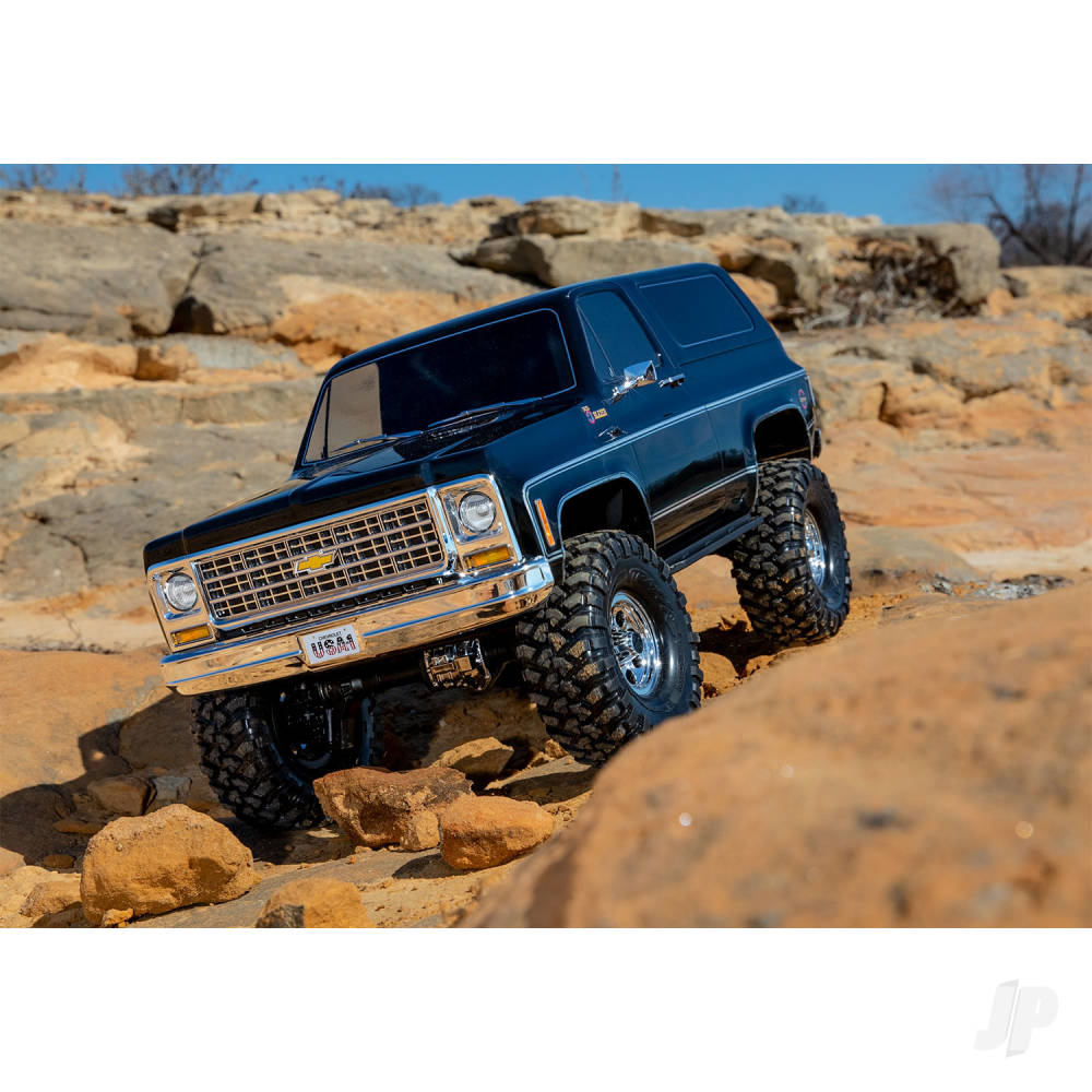 Traxxas TRX-4 1979 Chevy Blazer 1:10 4X4 Electric All-Terrain Crawler, Black (+ TQ 2-ch, XL-5 HV, Titan 550, Clipless Body)-11