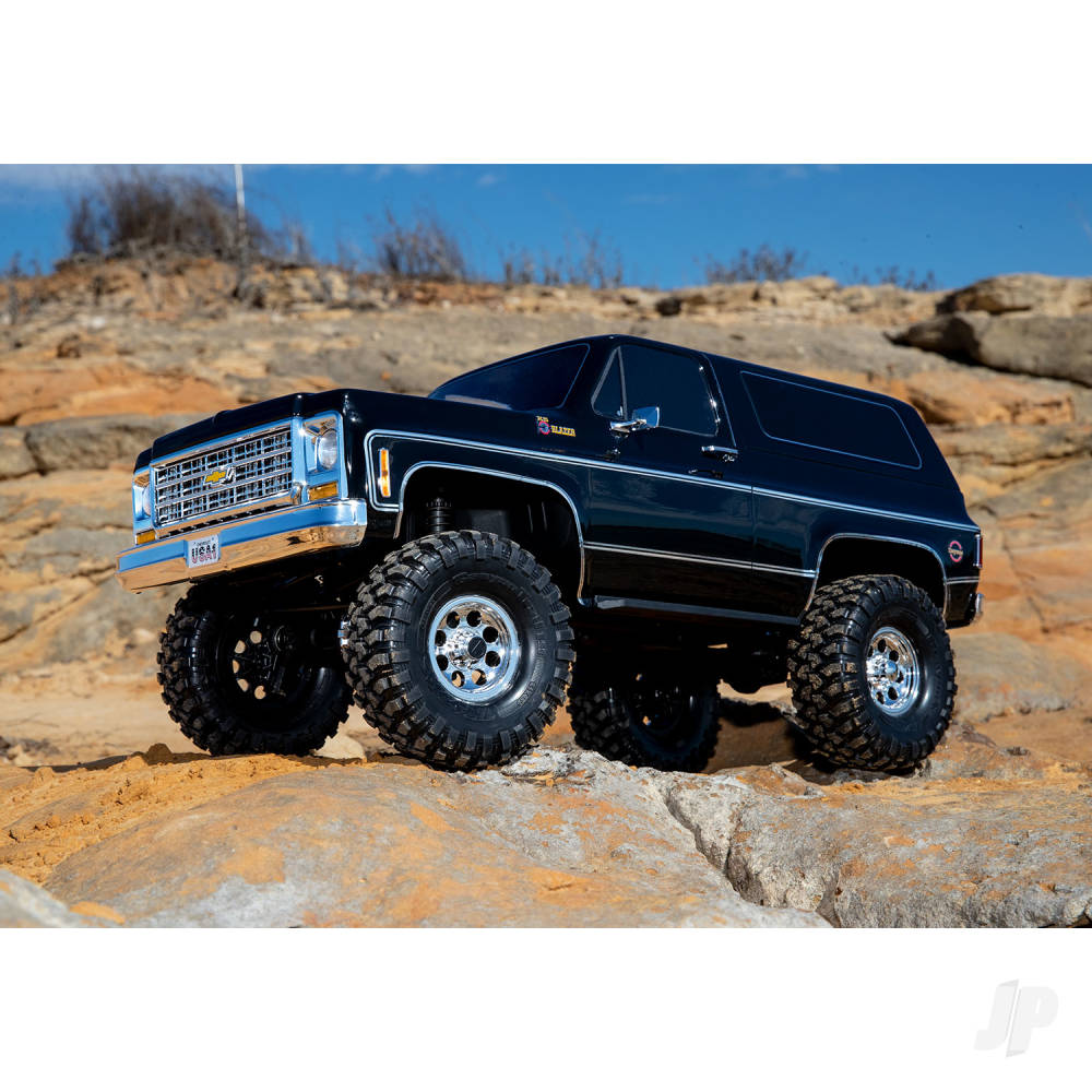 Traxxas TRX-4 1979 Chevy Blazer 1:10 4X4 Electric All-Terrain Crawler, Black (+ TQ 2-ch, XL-5 HV, Titan 550, Clipless Body)-13