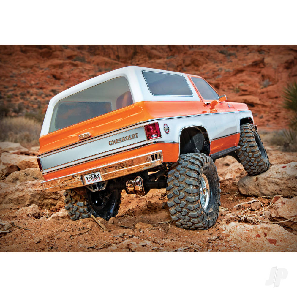 Traxxas TRX-4 1979 Chevy Blazer 1:10 4X4 Electric All-Terrain Crawler, Orange (+ TQ 2-ch, XL-5 HV, Titan 550, Clipless Body)-9