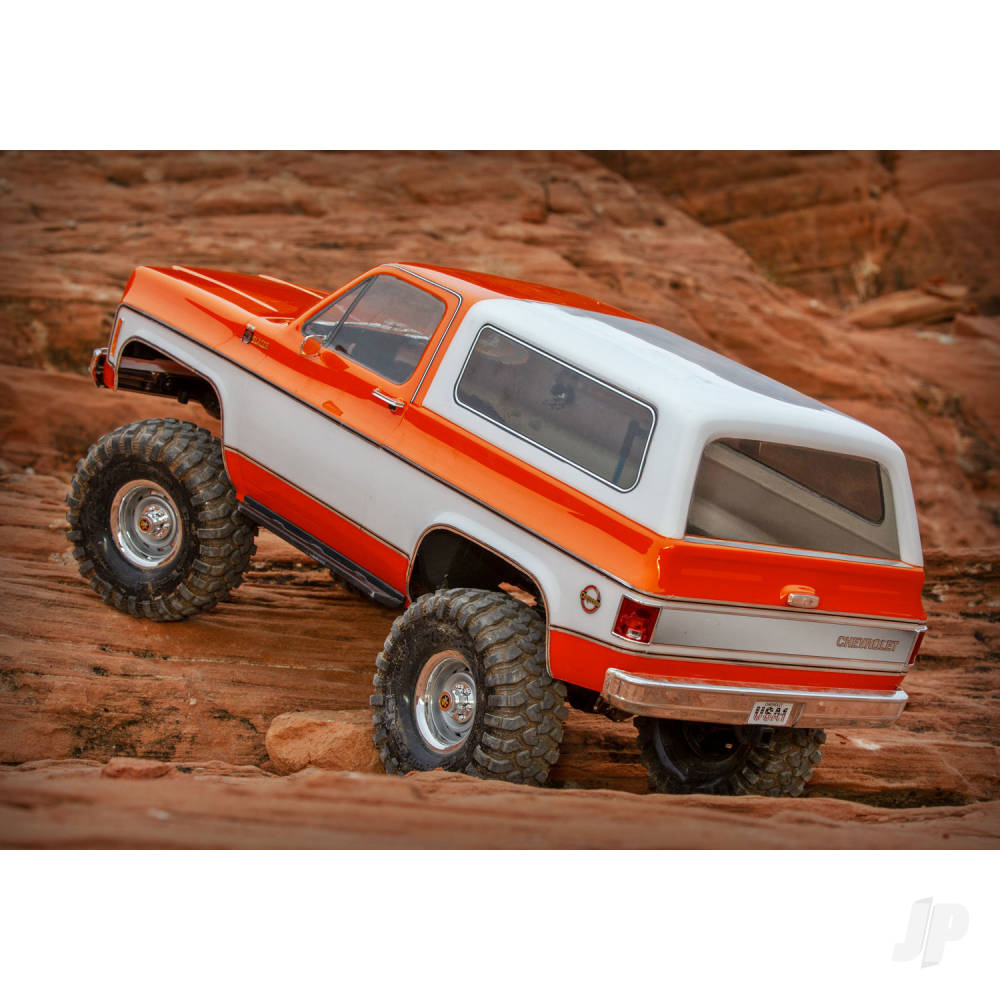 Traxxas TRX-4 1979 Chevy Blazer 1:10 4X4 Electric All-Terrain Crawler, Orange (+ TQ 2-ch, XL-5 HV, Titan 550, Clipless Body)-11