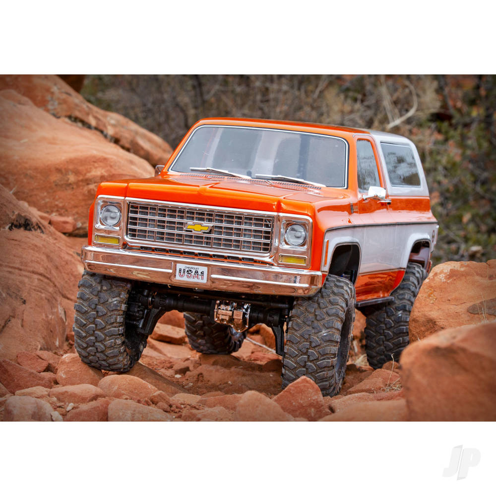 Traxxas TRX-4 1979 Chevy Blazer 1:10 4X4 Electric All-Terrain Crawler, Orange (+ TQ 2-ch, XL-5 HV, Titan 550, Clipless Body)-13