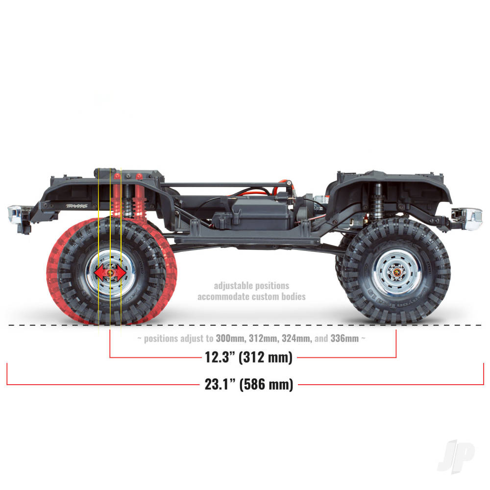 Traxxas TRX-4 1979 Chevy Blazer 1:10 4X4 Electric All-Terrain Crawler, Orange (+ TQ 2-ch, XL-5 HV, Titan 550, Clipless Body)-20