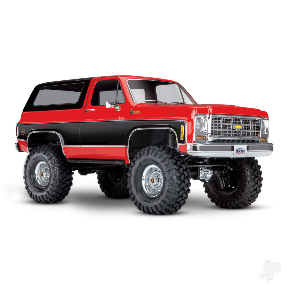 Traxxas TRX-4 1979 Chevy Blazer 1:10 4X4 Electric All-Terrain Crawler, Red (+ TQ 2-ch, XL-5 HV, Titan 550, Clipless Body)