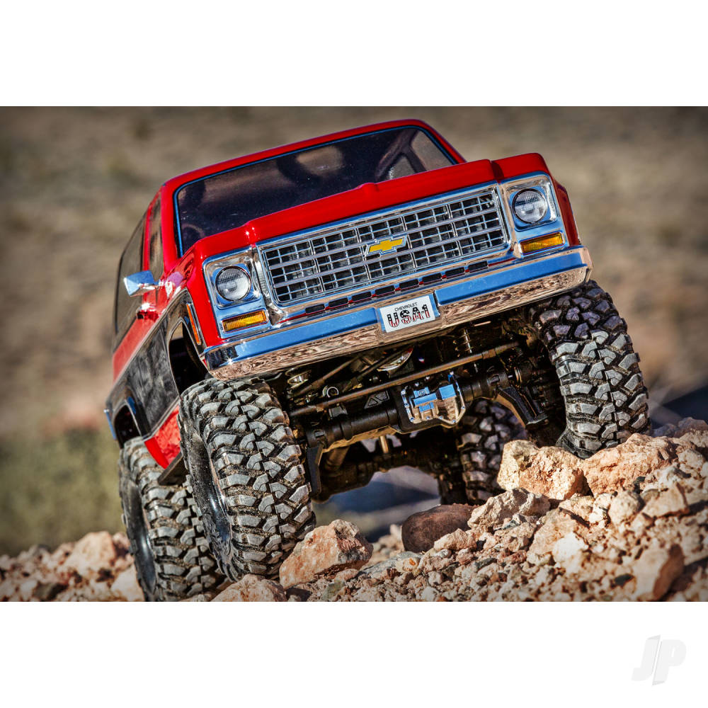 Traxxas TRX-4 1979 Chevy Blazer 1:10 4X4 Electric All-Terrain Crawler, Red (+ TQ 2-ch, XL-5 HV, Titan 550, Clipless Body)-10