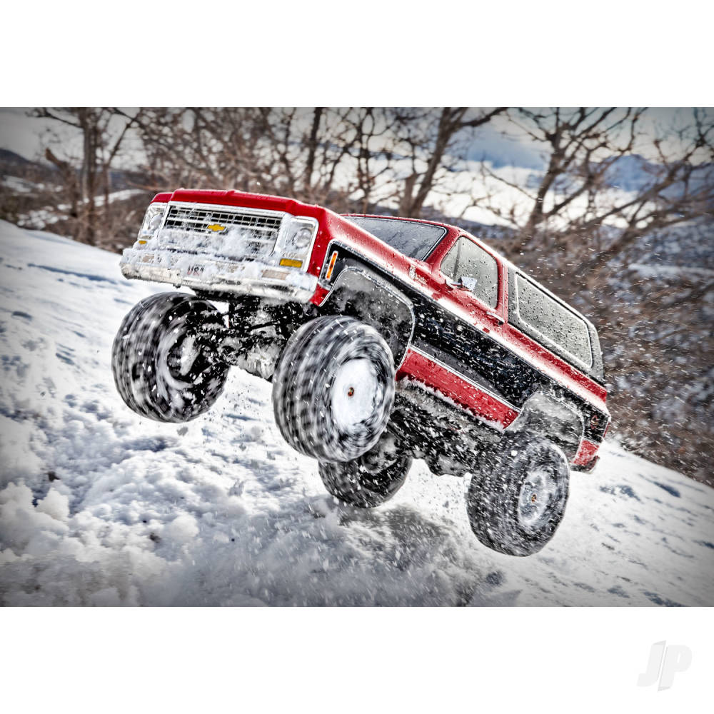 Traxxas TRX-4 1979 Chevy Blazer 1:10 4X4 Electric All-Terrain Crawler, Red (+ TQ 2-ch, XL-5 HV, Titan 550, Clipless Body)-11