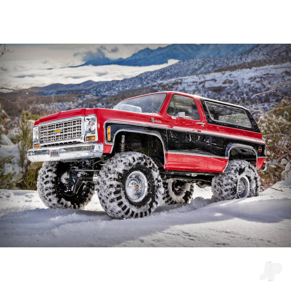 Traxxas TRX-4 1979 Chevy Blazer 1:10 4X4 Electric All-Terrain Crawler, Red (+ TQ 2-ch, XL-5 HV, Titan 550, Clipless Body)-12