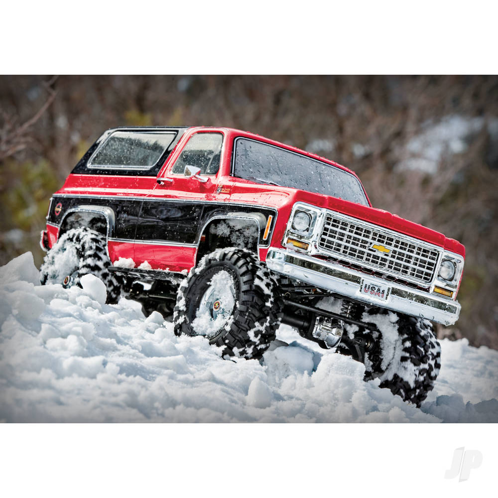 Traxxas TRX-4 1979 Chevy Blazer 1:10 4X4 Electric All-Terrain Crawler, Red (+ TQ 2-ch, XL-5 HV, Titan 550, Clipless Body)-13