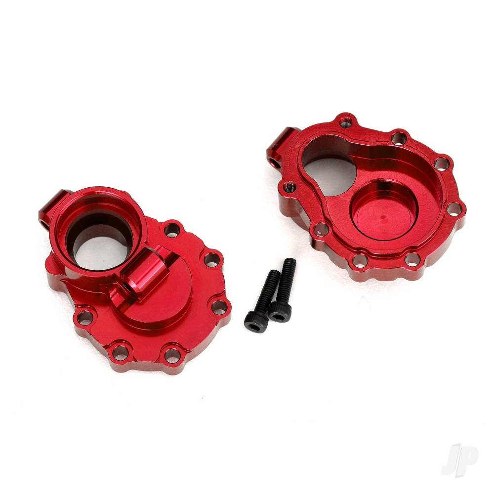 Traxxas Portal housings, inner (Rear), 6061-T6 aluminium (Red-anodised) (2 pcs) / 2.5x10 CS (2 pcs)