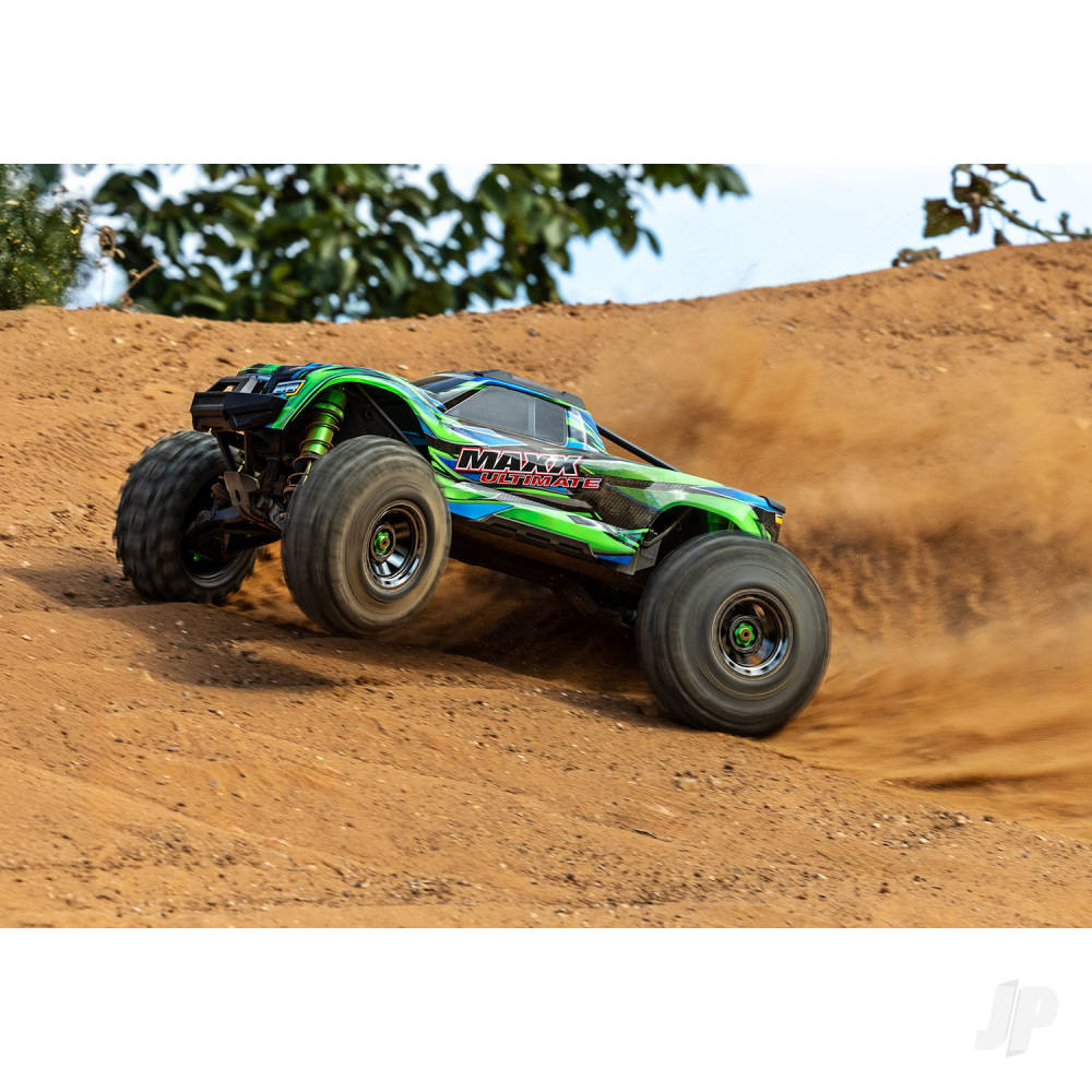 Traxxas Maxx Ultimate 1:10 4S 4WD Electric Monster Truck, Green (+ TQi 2-ch Link, VXL-4s, Velineon 540XL, TSM, Clipless Body)-9