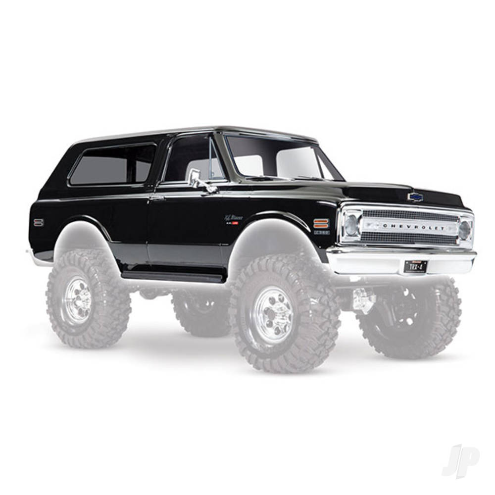 Traxxas Body, Chevrolet Blazer (1969), Complete (Black) (includes grill, side mirrors, door handles, windshield wipers, Front & Rear bumpers, decals)