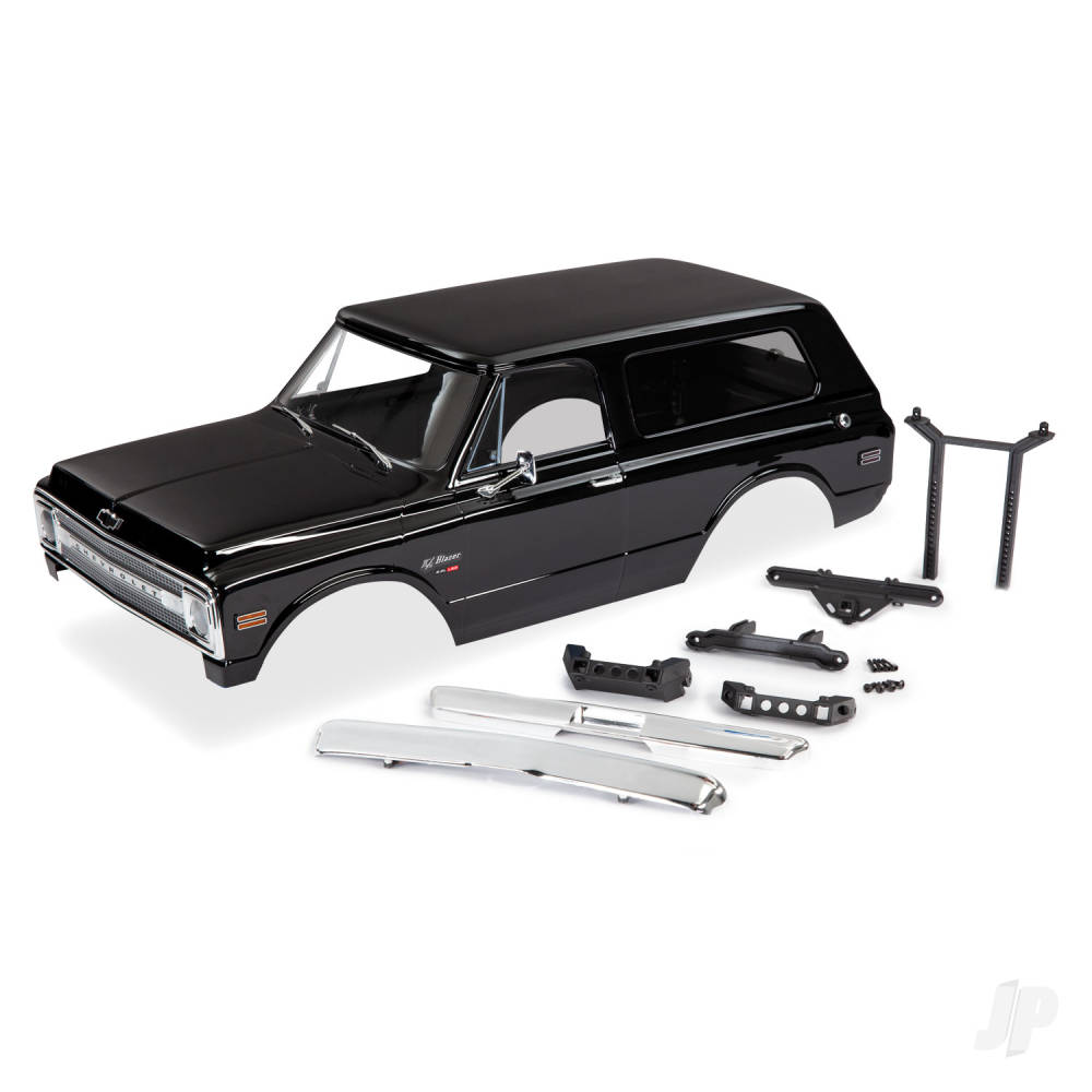 Traxxas Body, Chevrolet Blazer (1969), Complete (Black) (includes grill, side mirrors, door handles, windshield wipers, Front & Rear bumpers, decals)-2