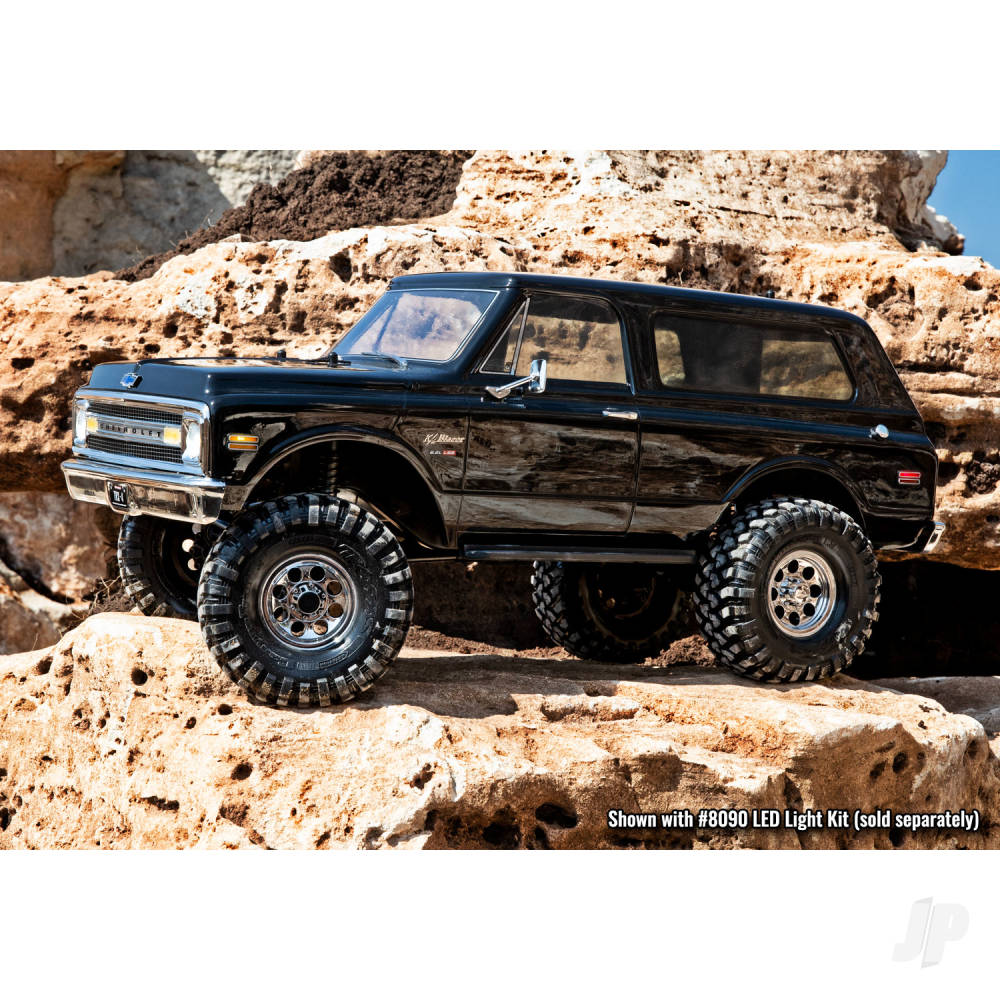 Traxxas Body, Chevrolet Blazer (1969), Complete (Black) (includes grill, side mirrors, door handles, windshield wipers, Front & Rear bumpers, decals)-8