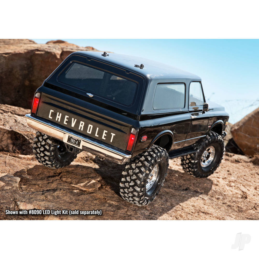 Traxxas Body, Chevrolet Blazer (1969), Complete (Black) (includes grill, side mirrors, door handles, windshield wipers, Front & Rear bumpers, decals)-10