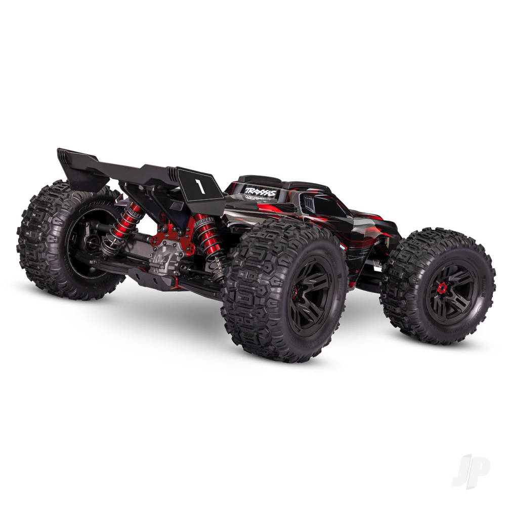 Traxxas Sledge Belted 1:8 4WD RTR Brushless Electric Monster Truck, Green (+ TQi 2-ch, TSM, VXL-6S, Belted, Clipless Body)-4