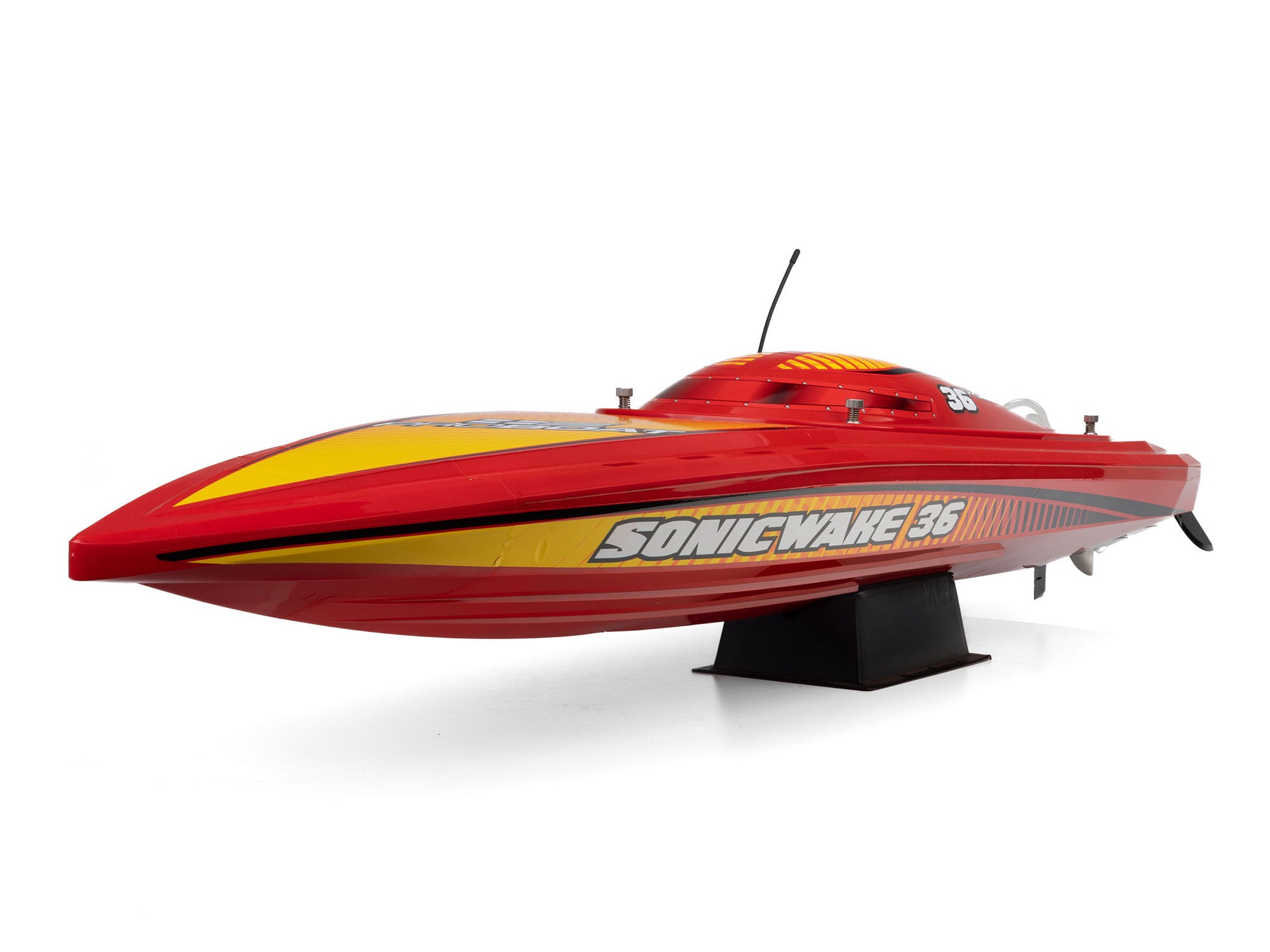 Sonicwake 36" V3 Self-Righting V-Hull Boat RTR, Red-4