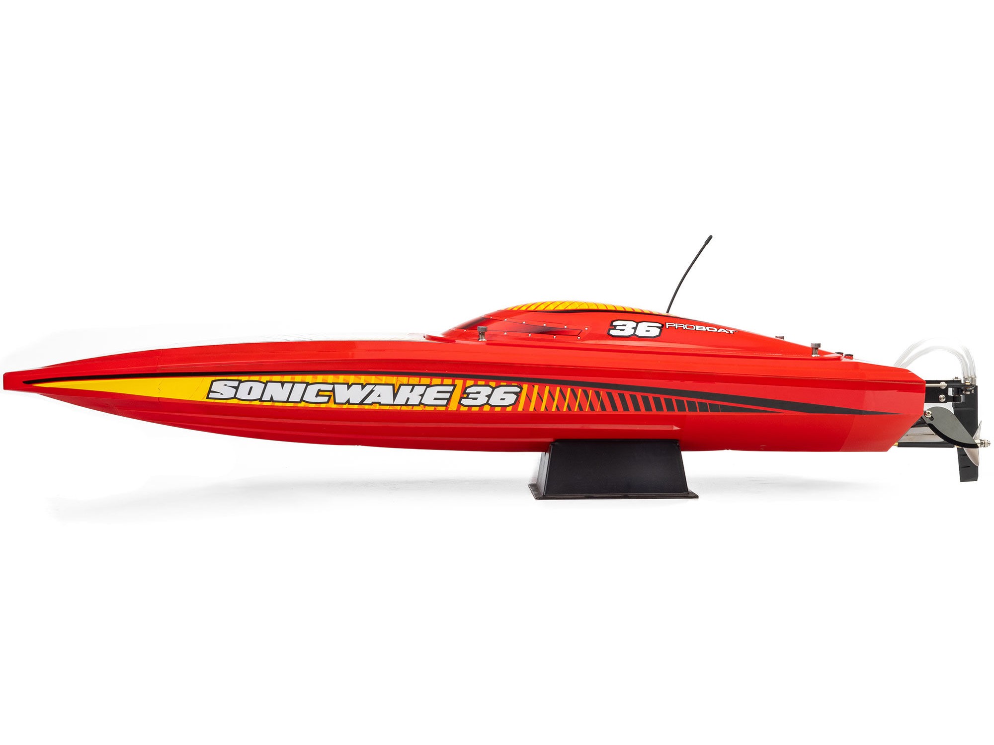Sonicwake 36" V3 Self-Righting V-Hull Boat RTR, Red-6