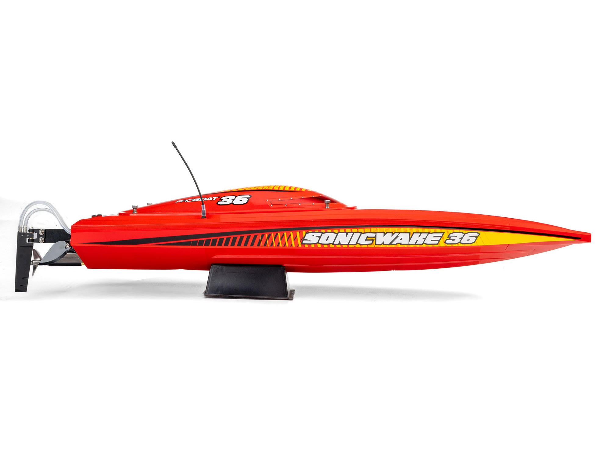 Sonicwake 36" V3 Self-Righting V-Hull Boat RTR, Red-8