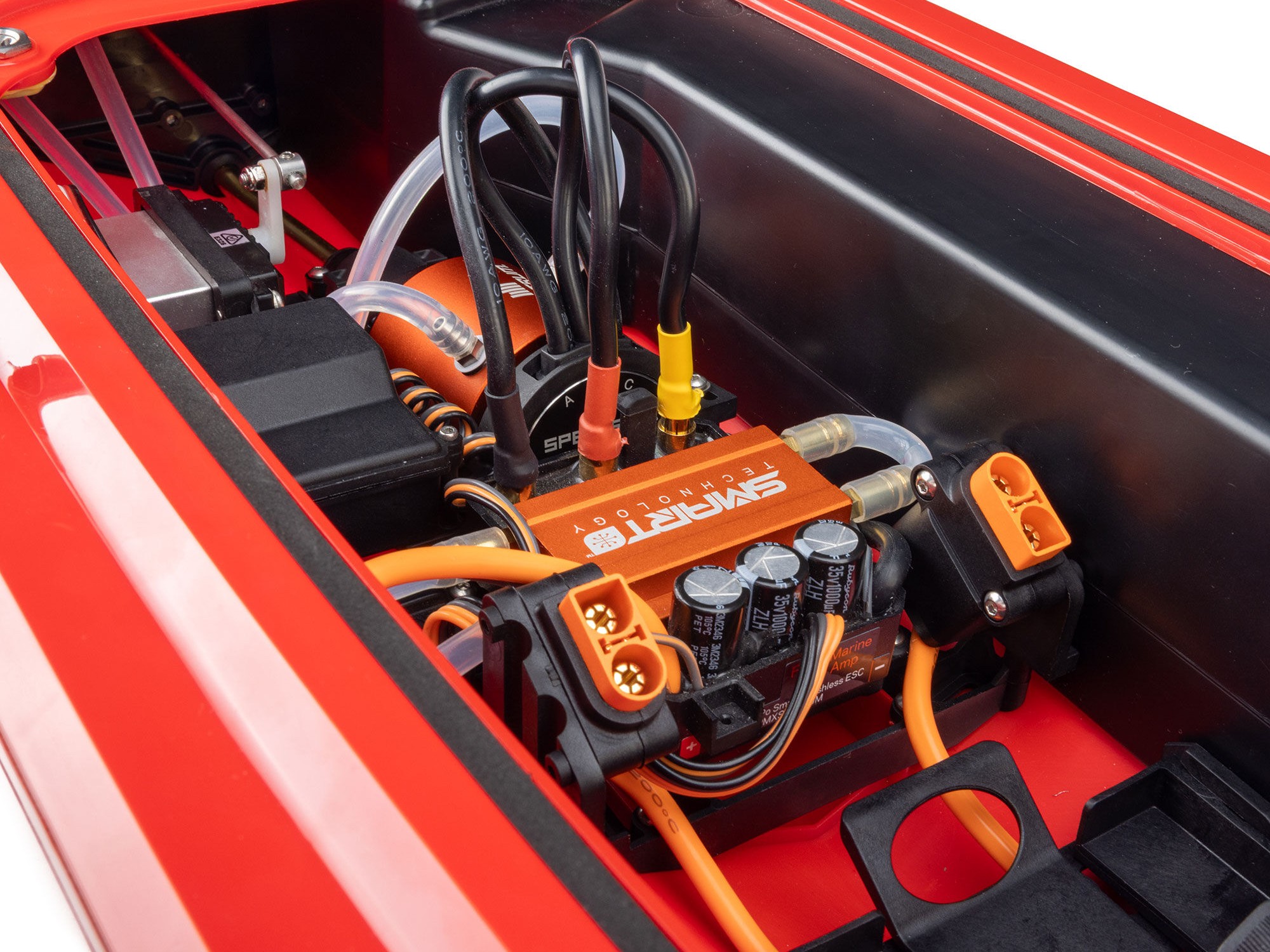 Sonicwake 36" V3 Self-Righting V-Hull Boat RTR, Red-13