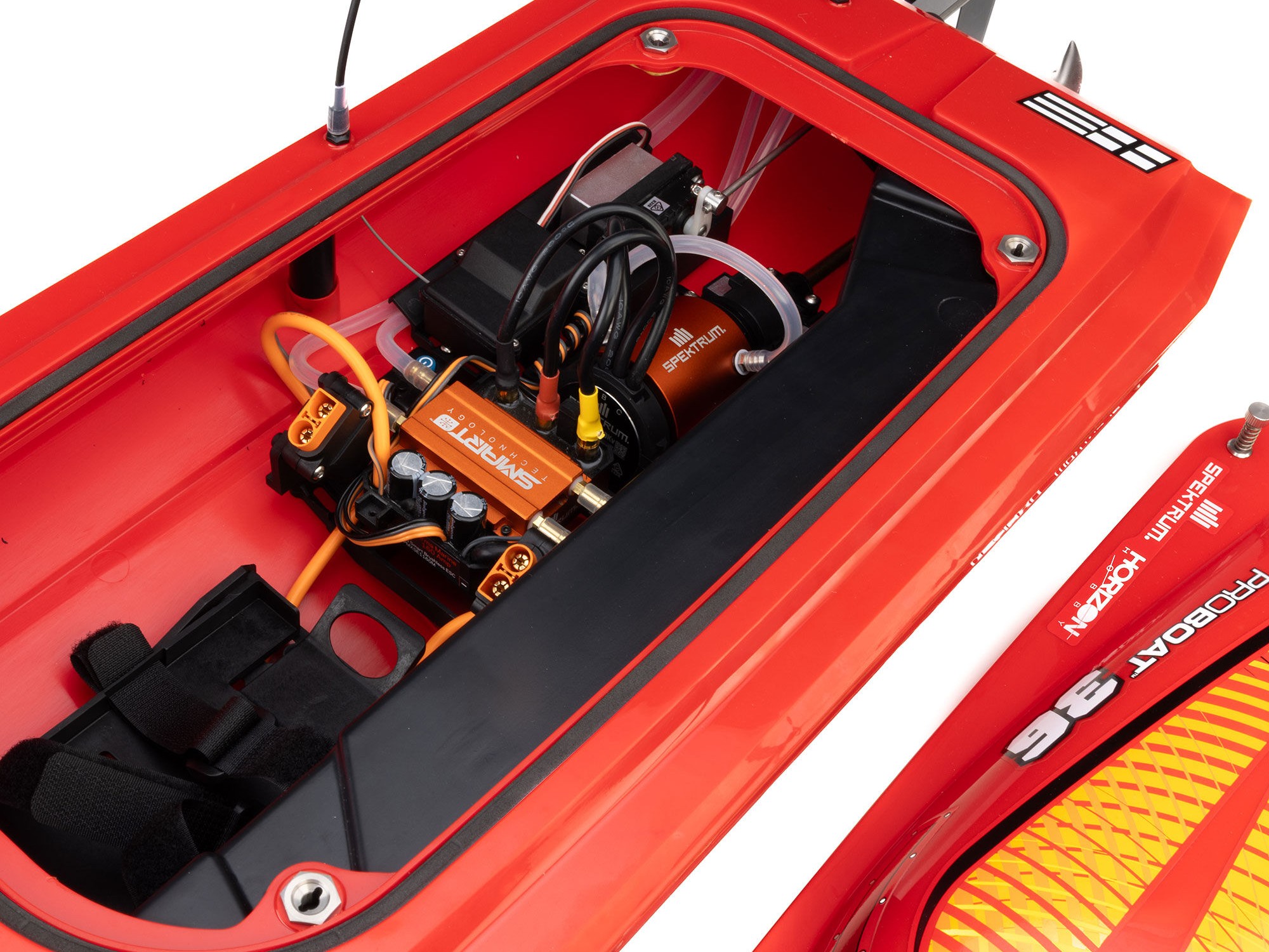 Sonicwake 36" V3 Self-Righting V-Hull Boat RTR, Red-18