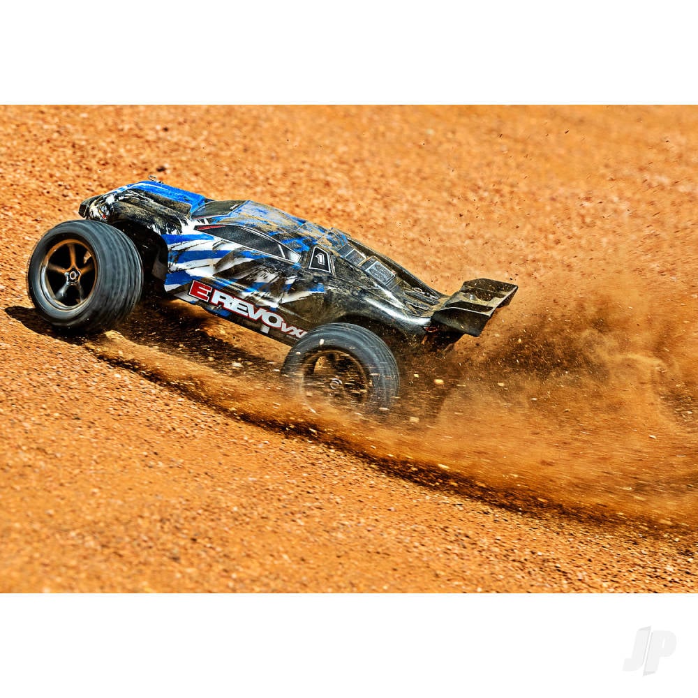 Traxxas E-Revo VXL 1:16 4x4 RTR Brushless VXL-3M Monster Truck - Blue X-8