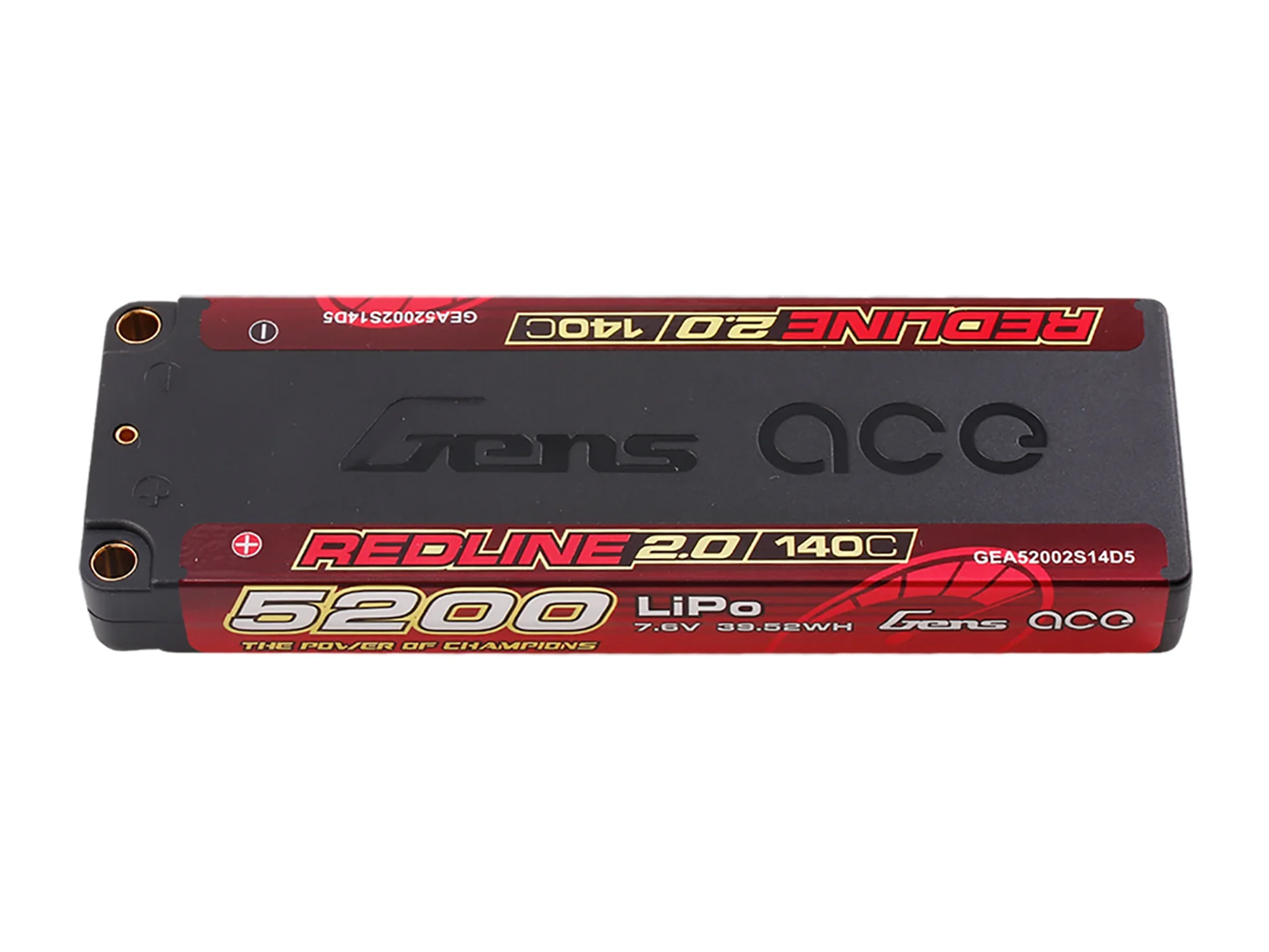 Li-Po HV Car Hard Case 2S1P 7.6V 5200mAh 140C RL2 with 5mm-3