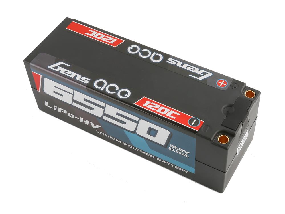 Li-Po HV Car Hard Case 4S 15.2V 6550mAh 120C with 5mm-5