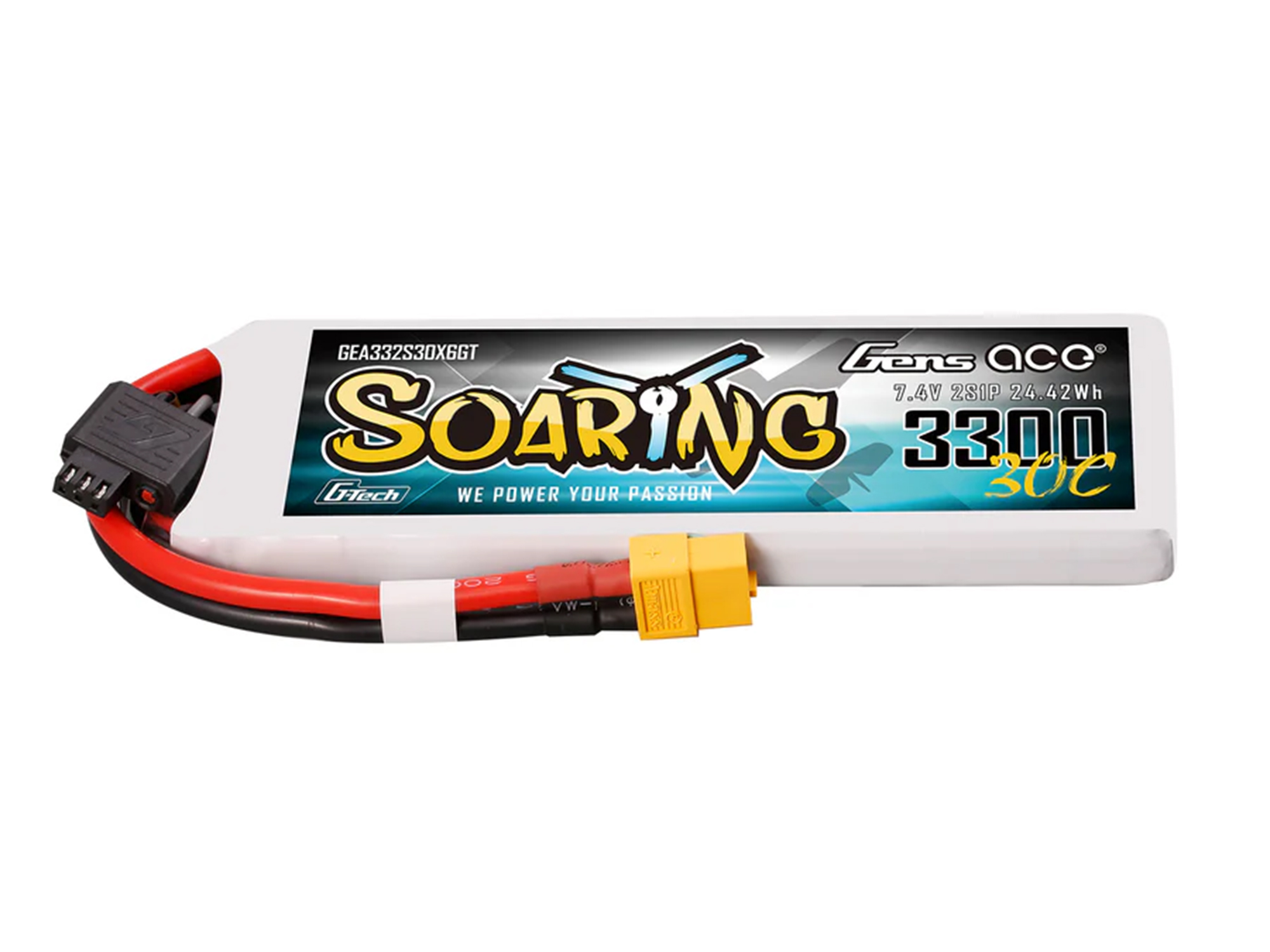 Li-Po G-Tech 2S 7.4V 3300mAh 30C Soaring with XT60-3