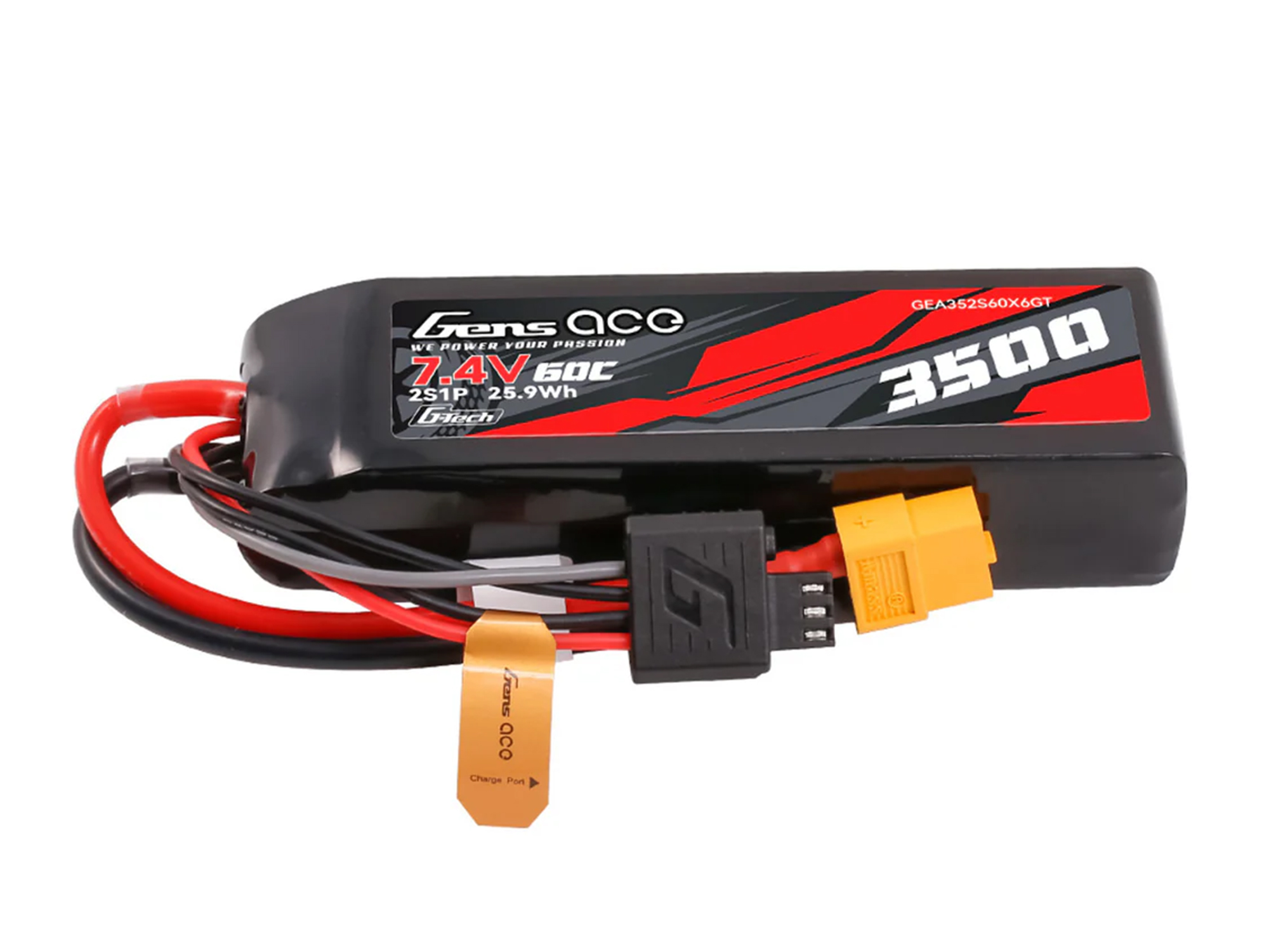 Li-Po G-Tech 2S Car 7.4V 3500mAh 60C with XT60 (Mini Maxx)-4