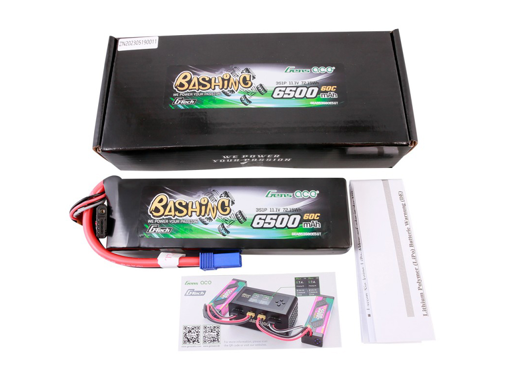 Li-Po Car G-Tech 3S 11.1V 6500mAh 60C Bashing with EC5-5