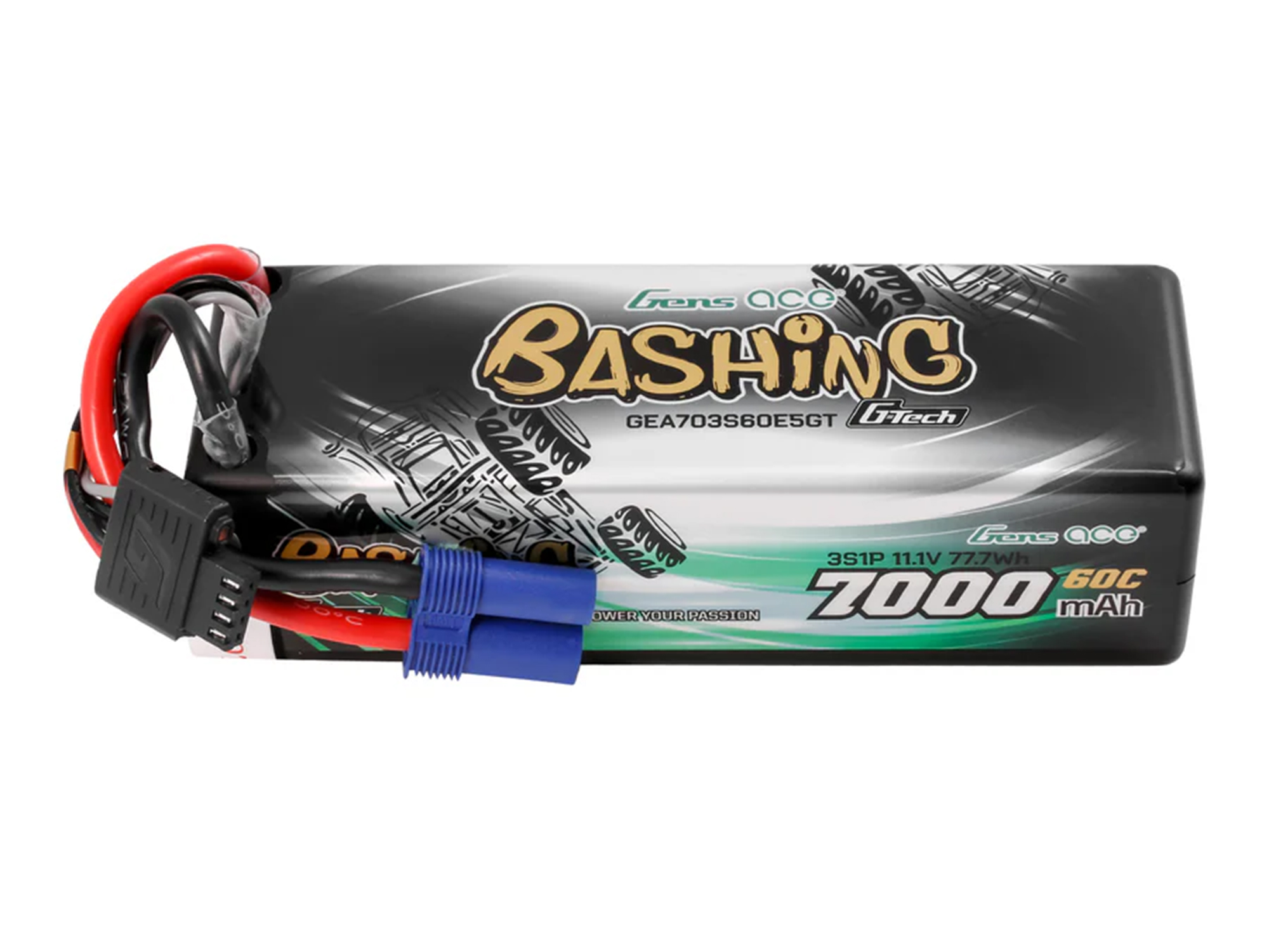 Li-Po Car G-Tech 3S 11.1V 7000mAh 60C Bashing with EC5-3