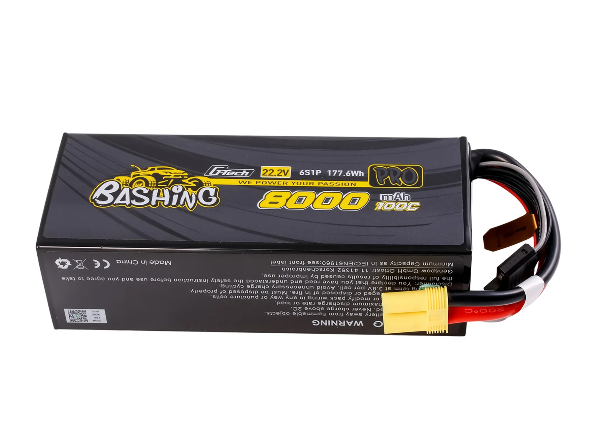 Li-Po Car G-Tech 6S 22.2V 8000mAh 100C Bashing with EC5-3