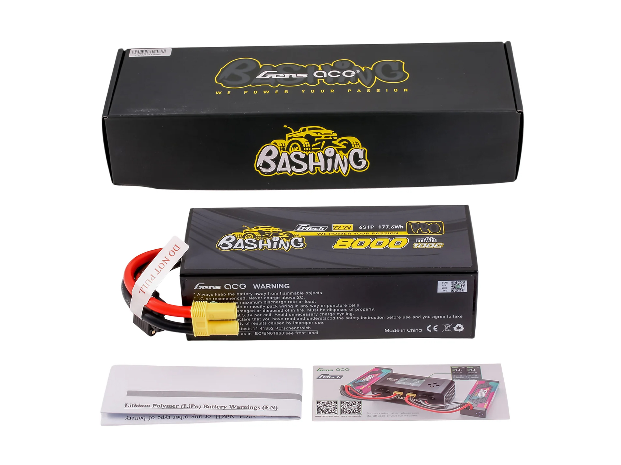 Li-Po Car G-Tech 6S 22.2V 8000mAh 100C Bashing with EC5-4