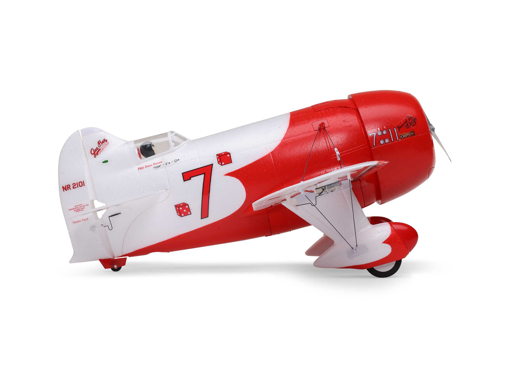 UMX Gee Bee R-2 510mm BNF Basic with AS3X and SAFE Select-7