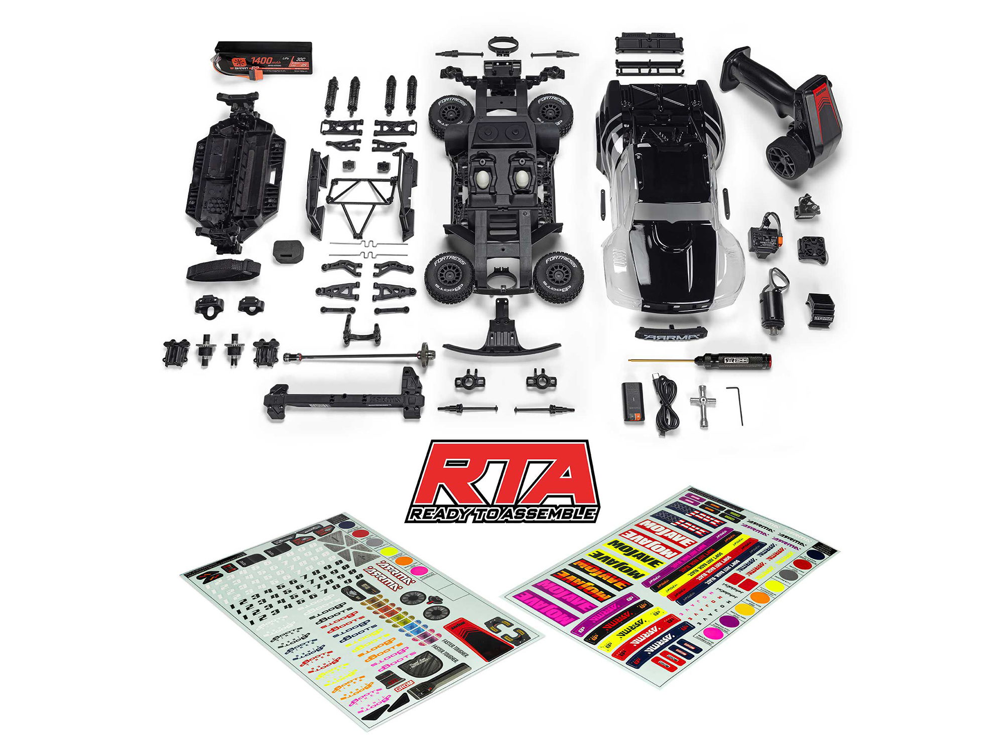 1/16 MOJAVE GROM 4X4 RTA KIT Brushed Desert Truck (Battery & Charger)-25