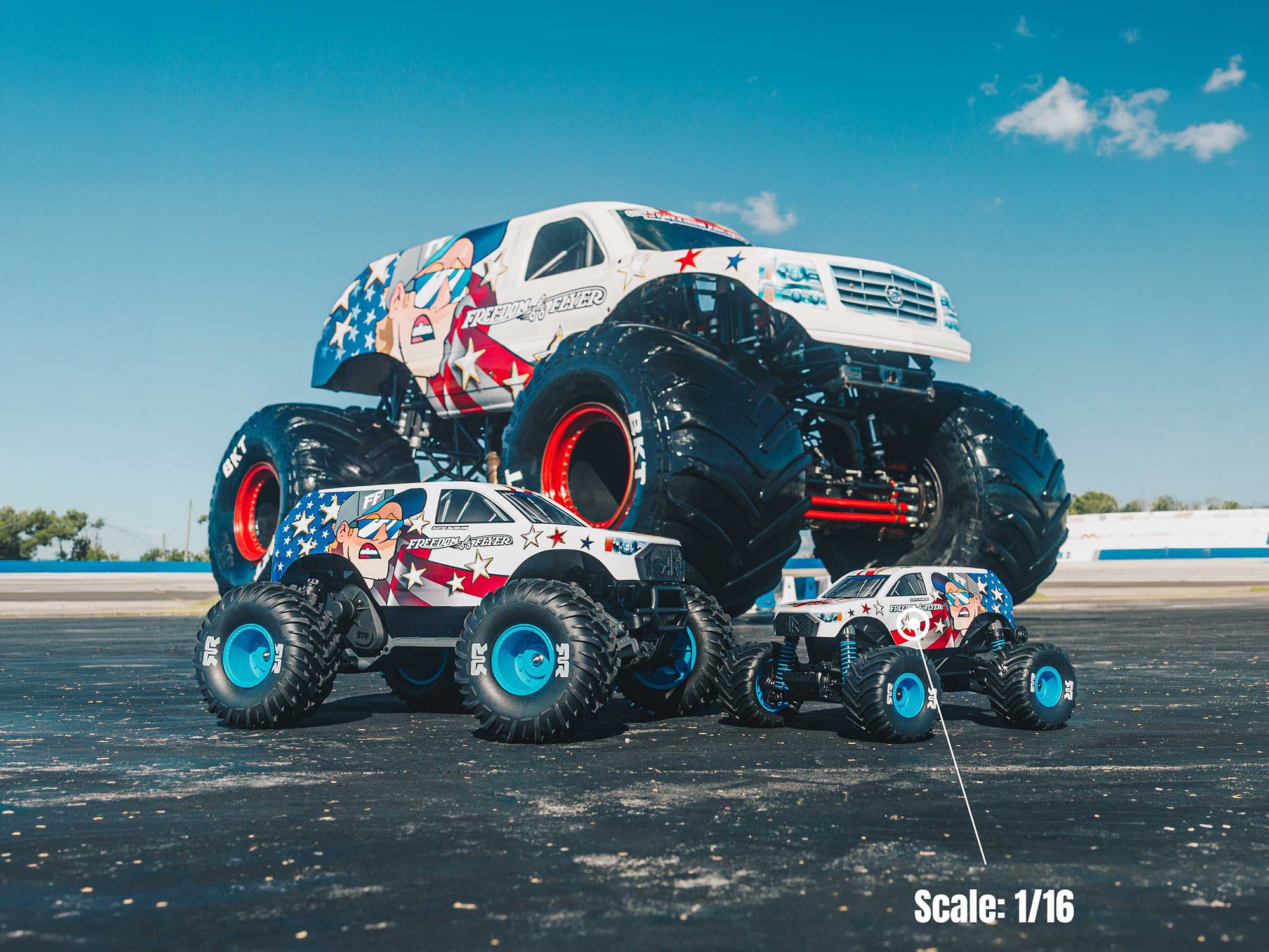 1/16 FREEDOM FLYER GROM 4X4 RTR Brushed Monster Truck (Batte-29