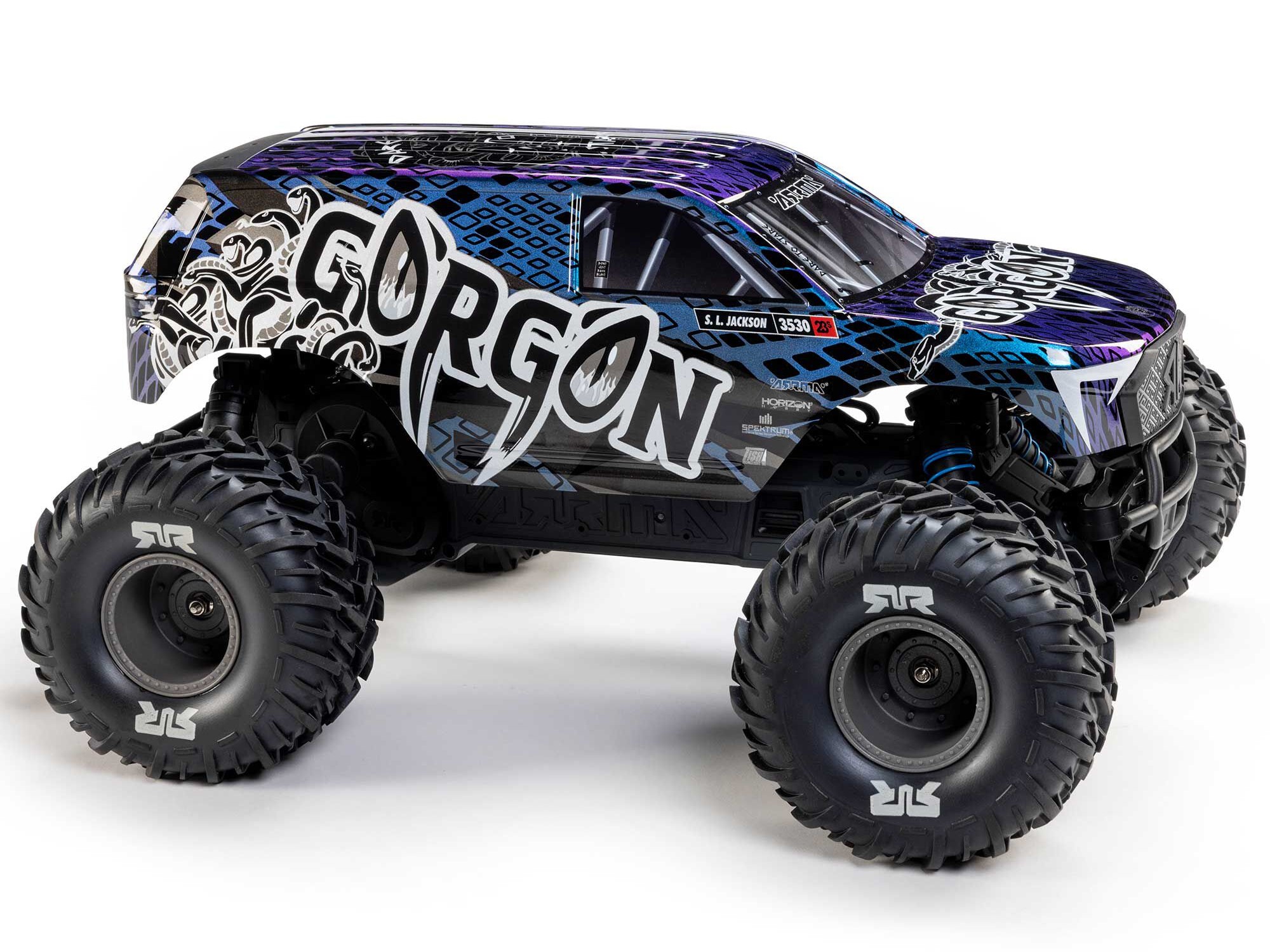 1/10 GORGON 223S 2WD RTR Monster Truck, Blue/Black-3