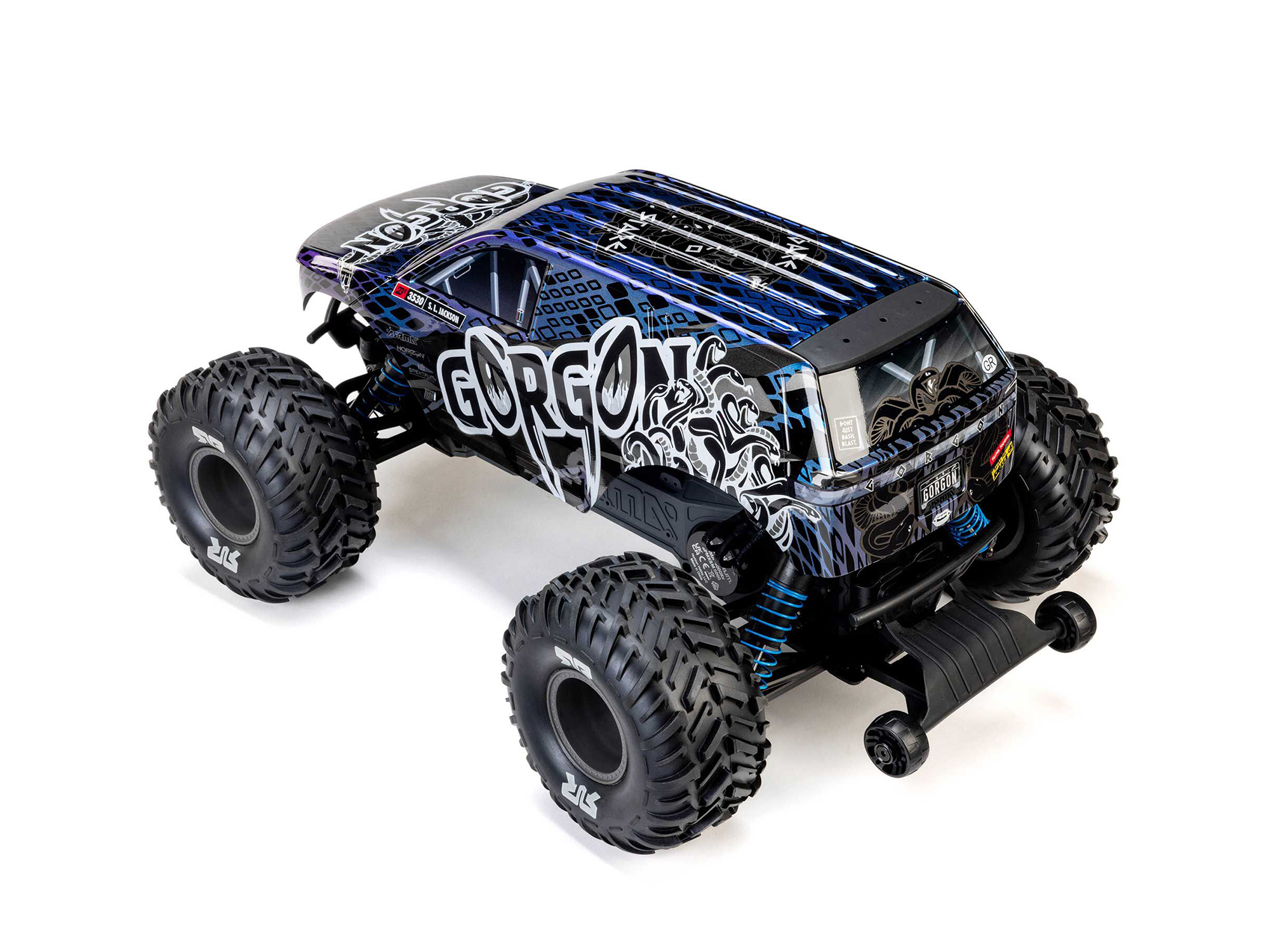 1/10 GORGON 223S 2WD RTR Monster Truck, Blue/Black-4
