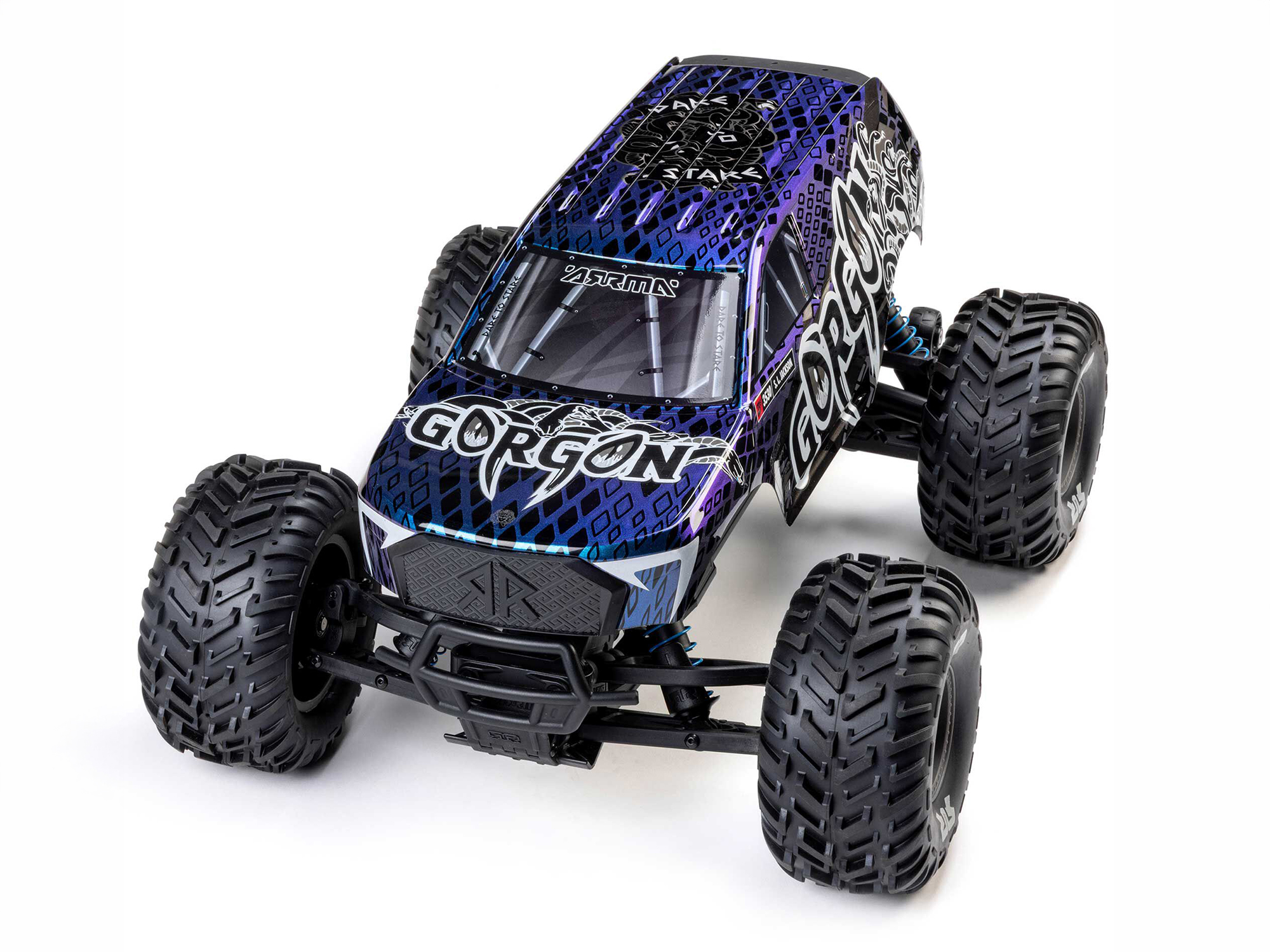 1/10 GORGON 223S 2WD RTR Monster Truck, Blue/Black-5