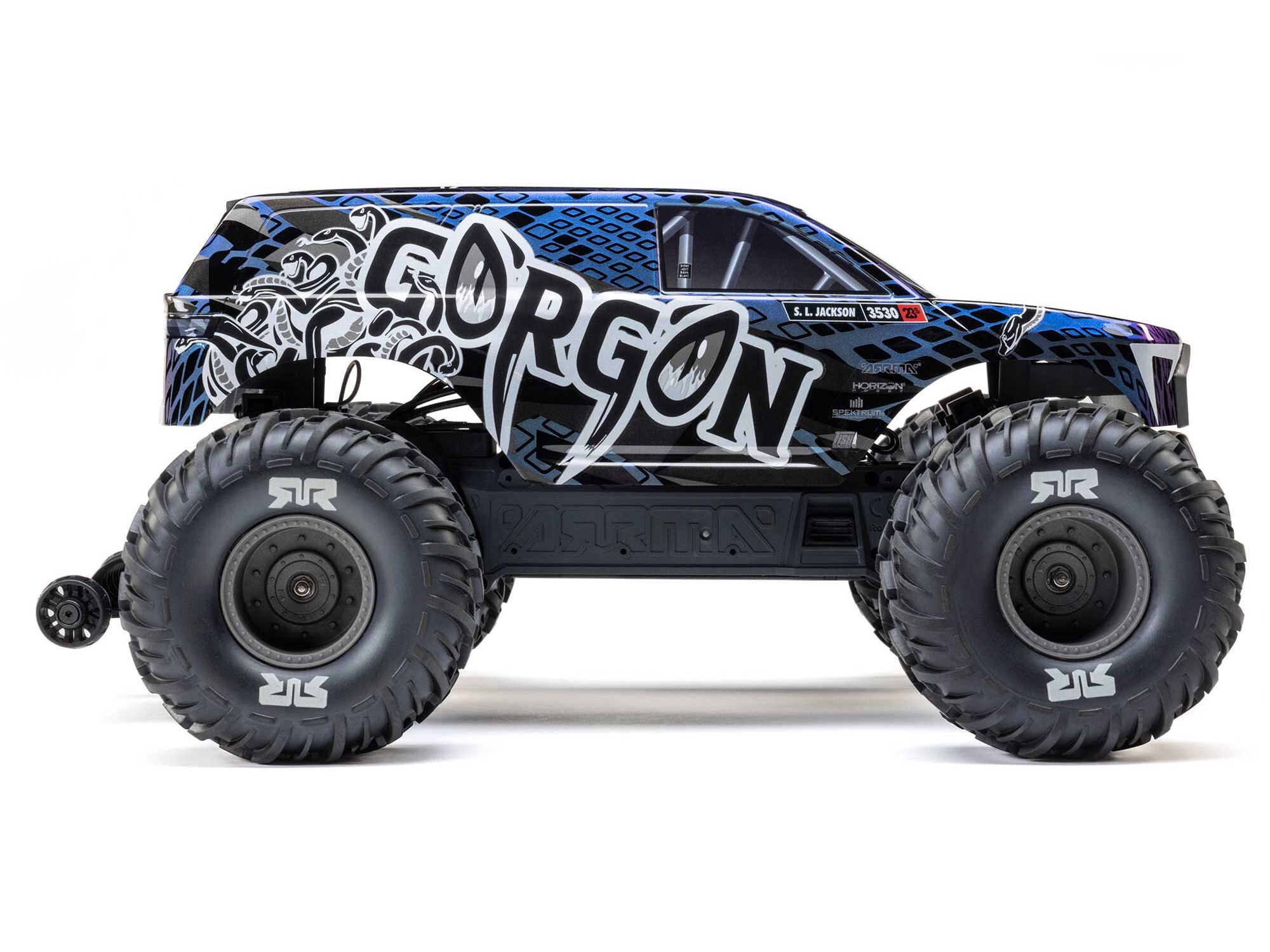 1/10 GORGON 223S 2WD RTR Monster Truck, Blue/Black-7
