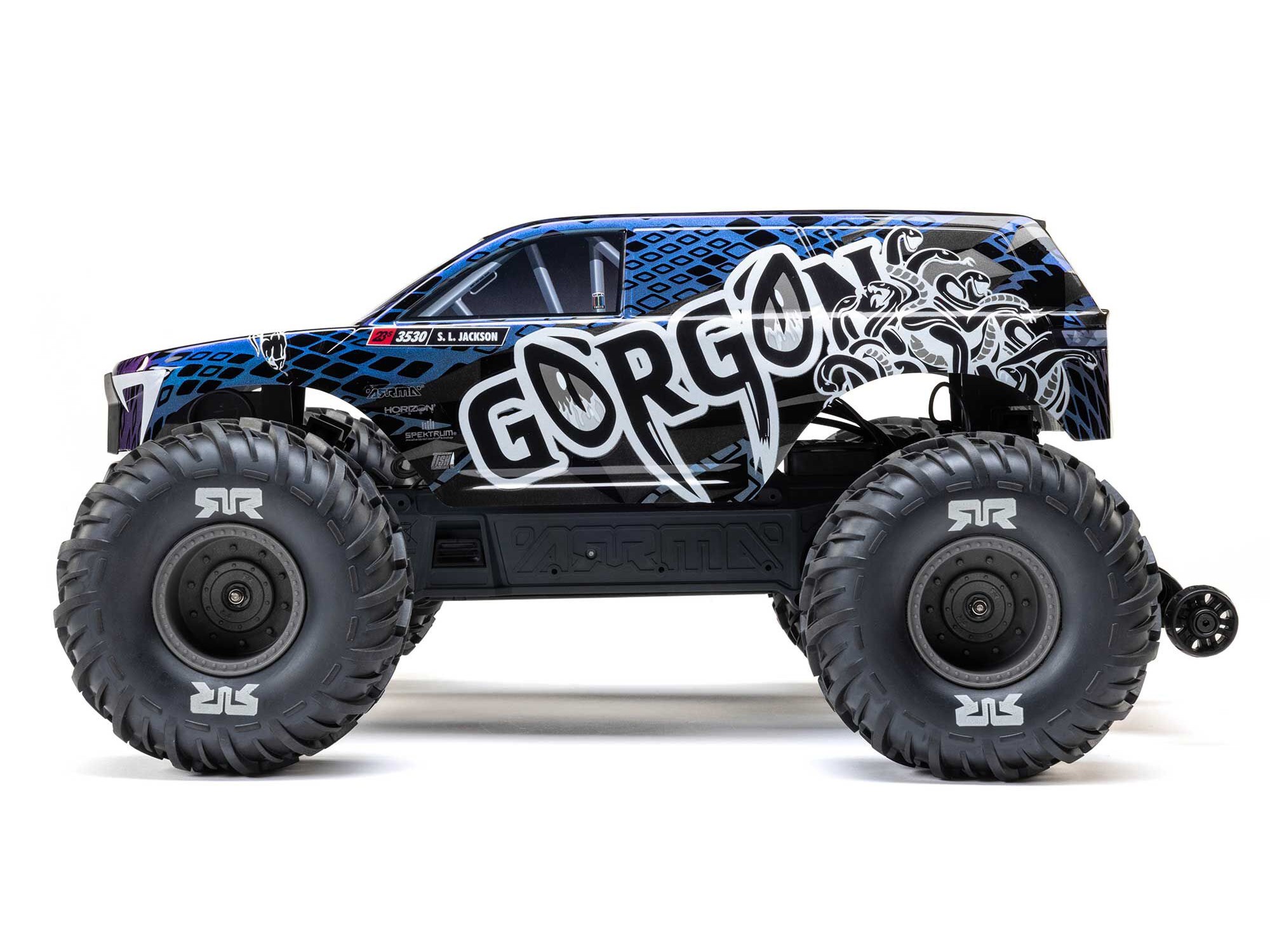 1/10 GORGON 223S 2WD RTR Monster Truck, Blue/Black-9