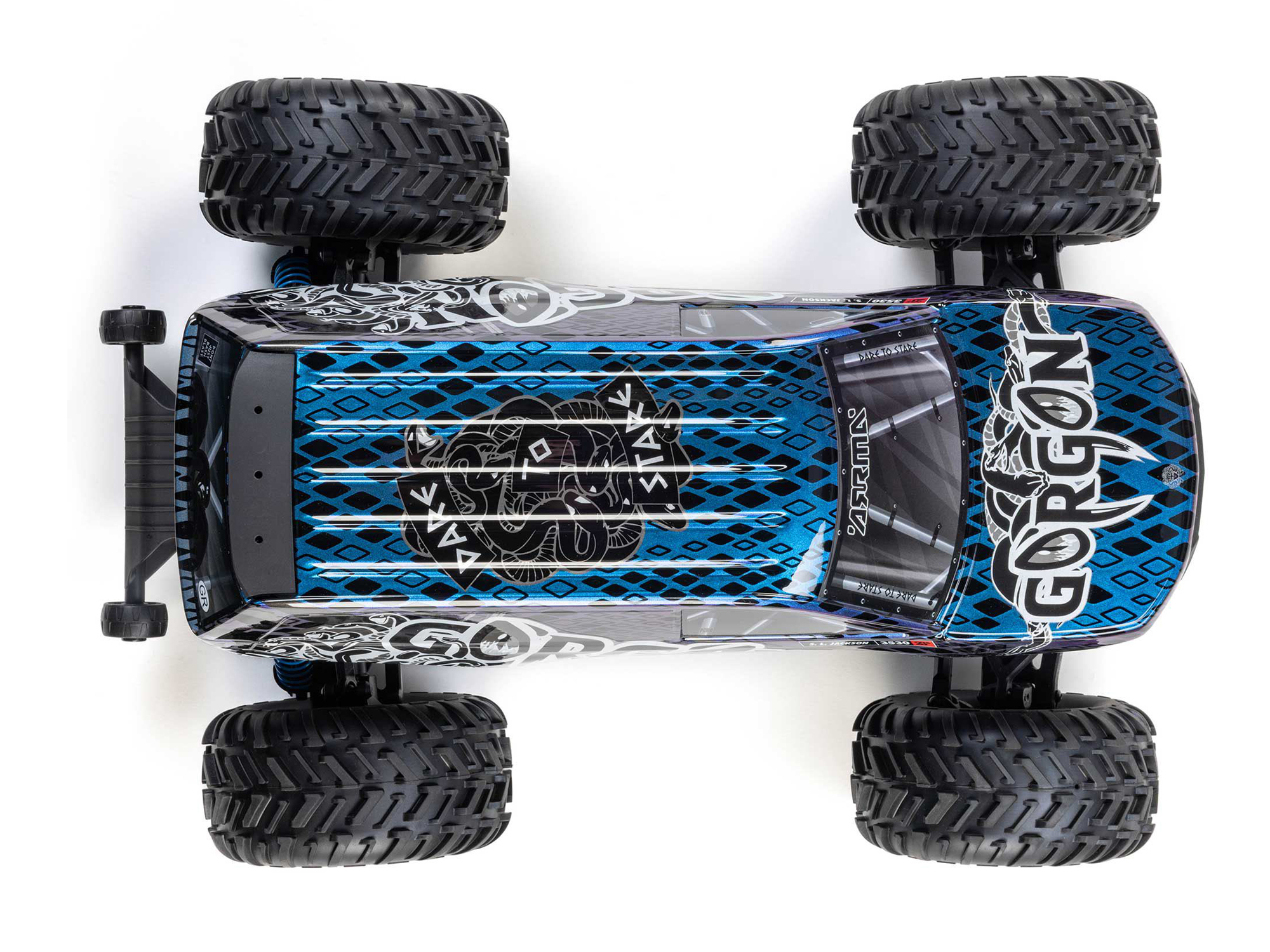 1/10 GORGON 223S 2WD RTR Monster Truck, Blue/Black-10