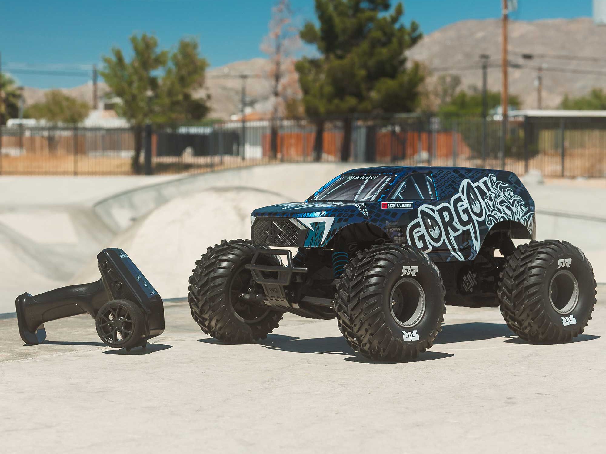 1/10 GORGON 223S 2WD RTR Monster Truck, Blue/Black-26