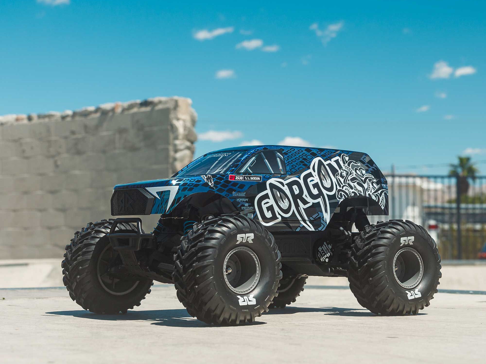 1/10 GORGON 223S 2WD RTR Monster Truck, Blue/Black-27